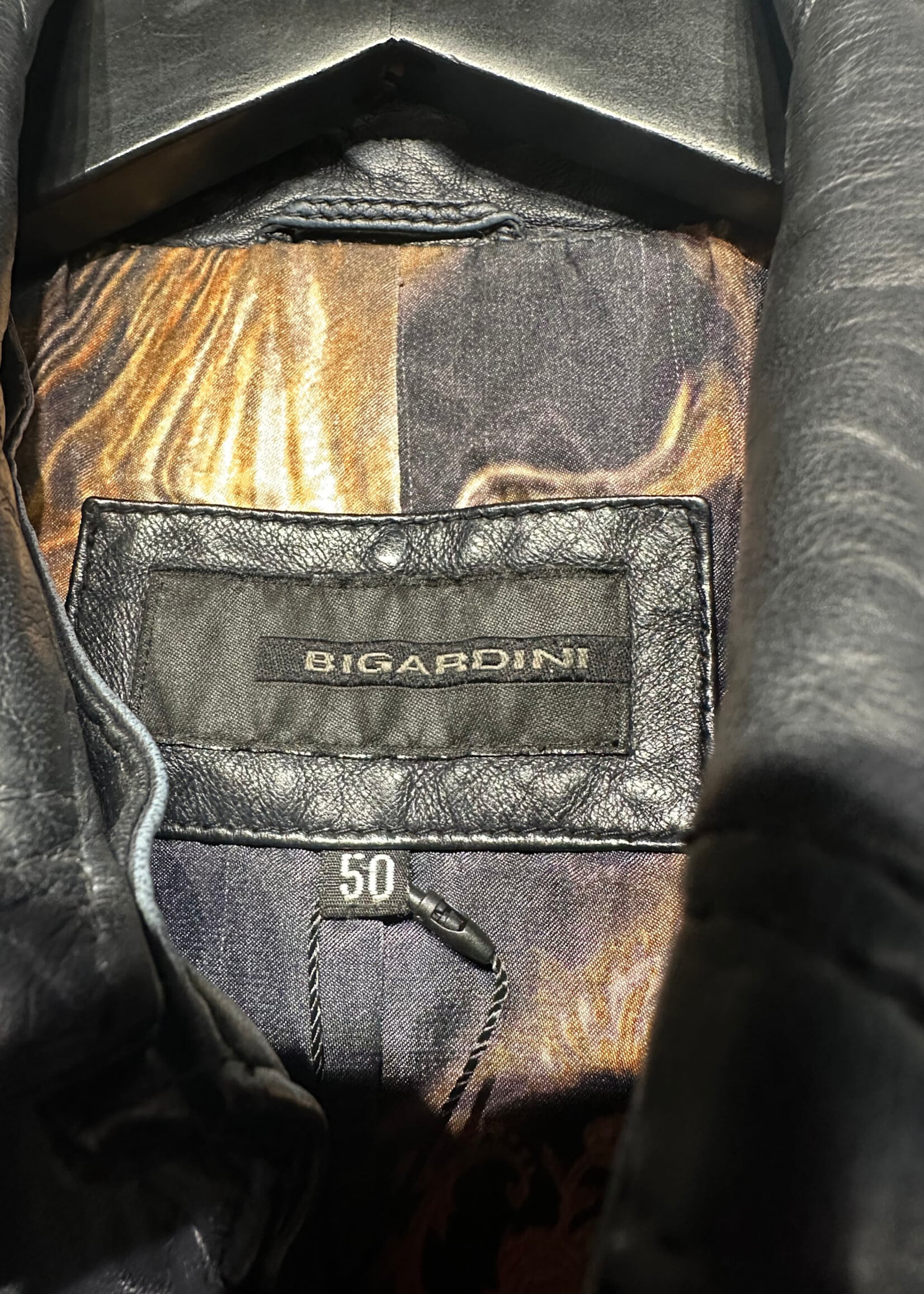 Bigardini Black Leather Jacket Masc L