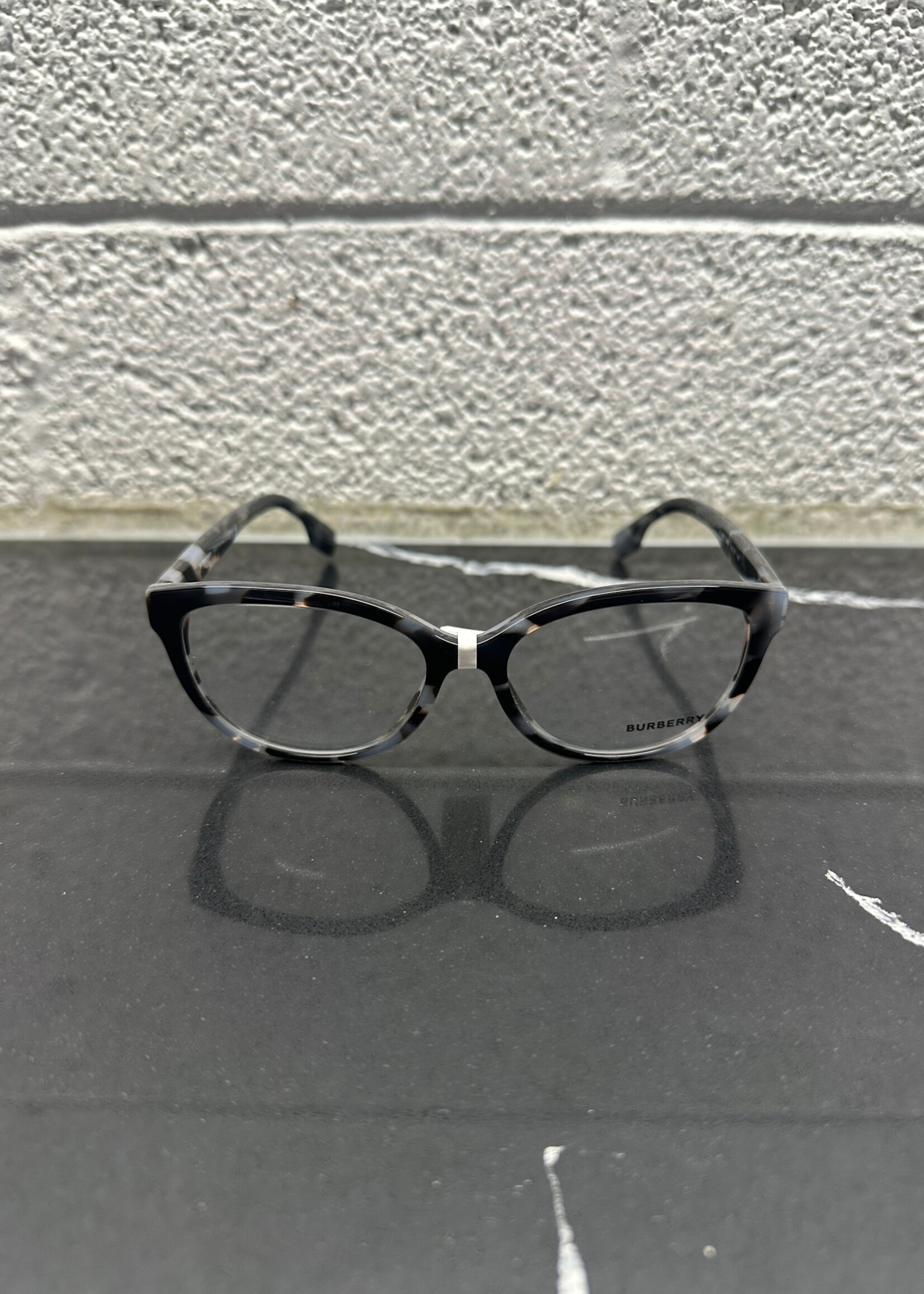 Burberry Grey / Black Clear Lense Glasses