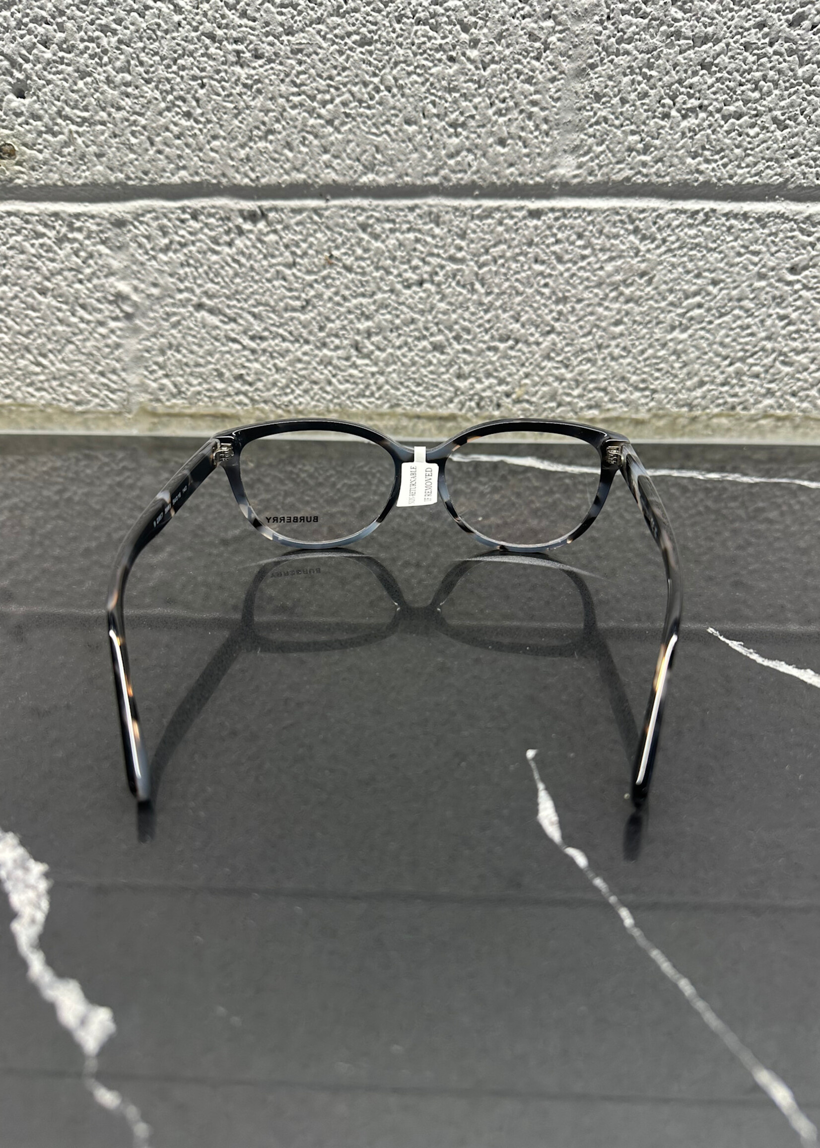 Burberry Grey / Black Clear Lense Glasses