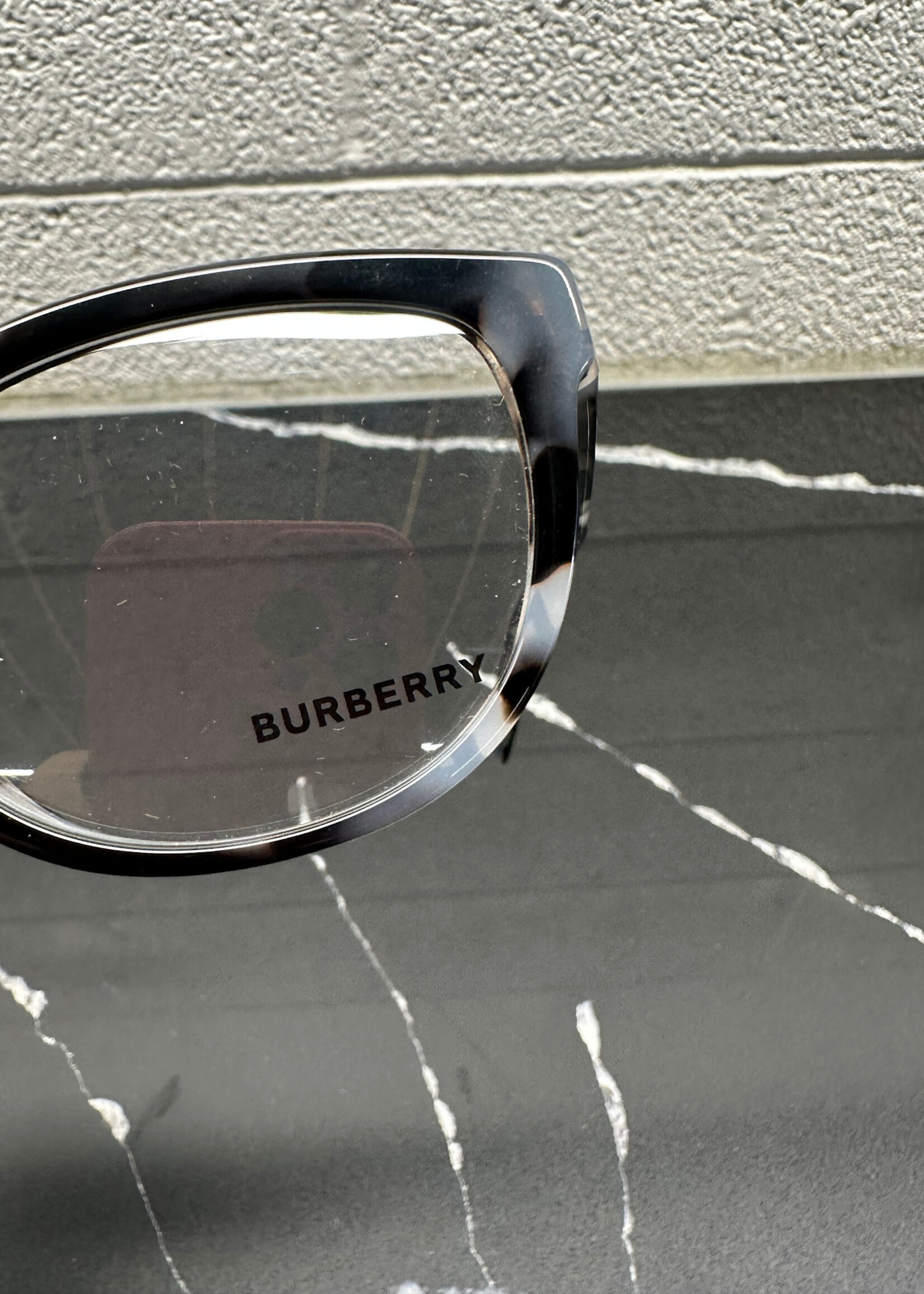 Burberry Grey / Black Clear Lense Glasses
