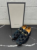 Gucci GG Velvet Logo Loafers Masc 9