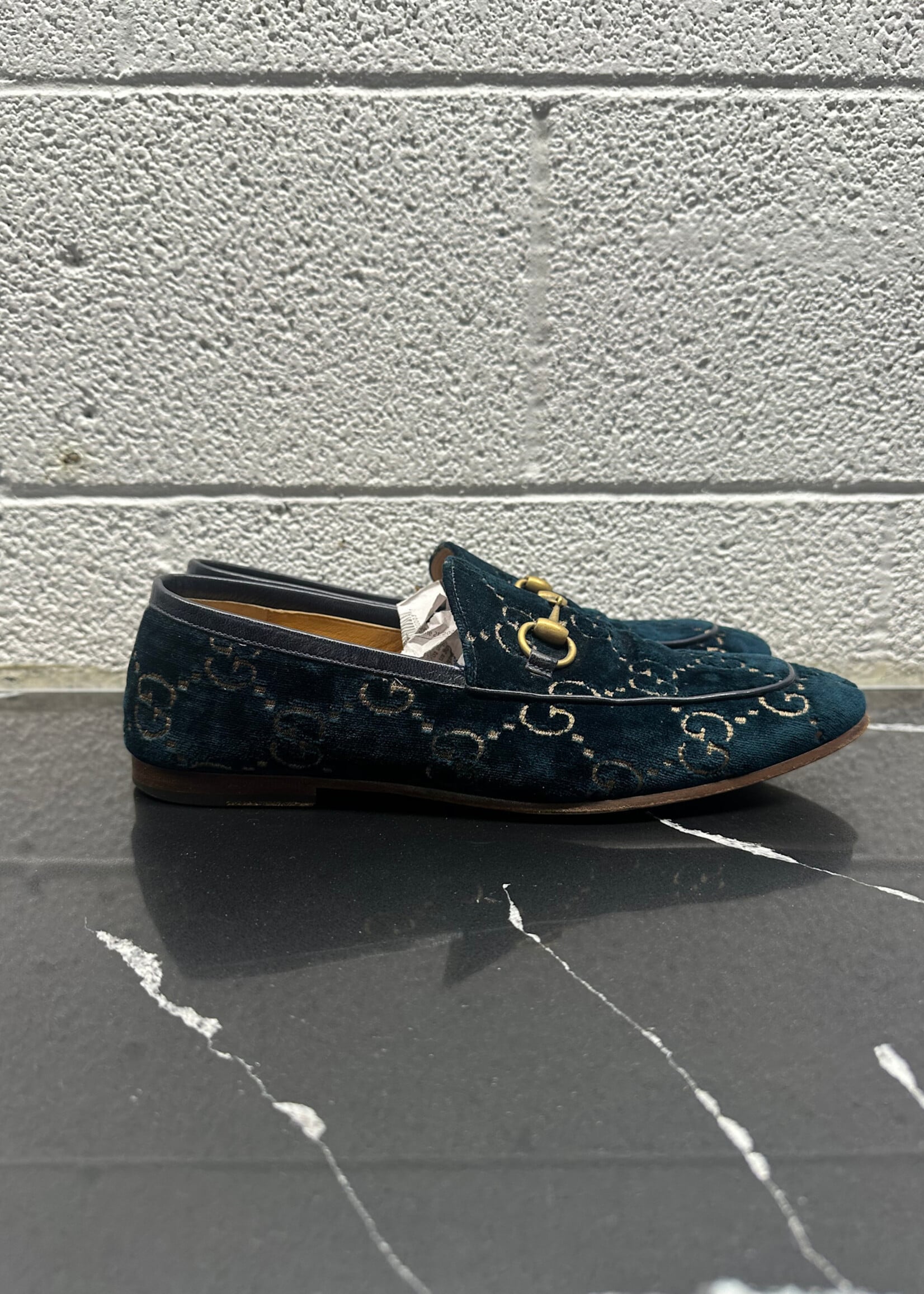 Gucci GG Velvet Logo Loafers Masc 9