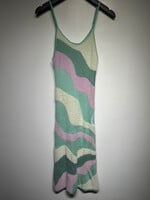 House Of Sunny Green/Pink Fleece Tank Dress XS