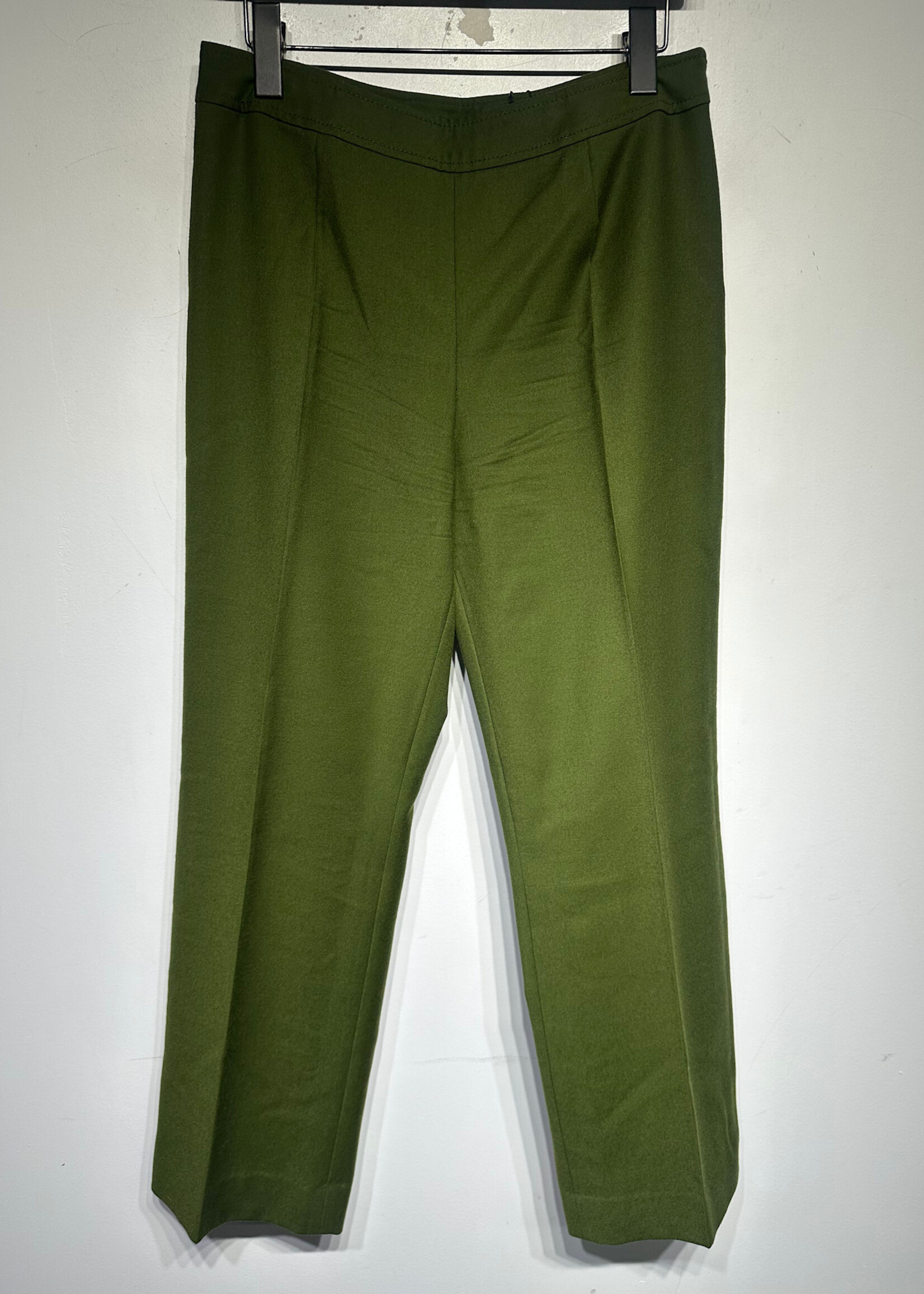 Valentino Green Straight Leg Wool Trousers Fem 29"