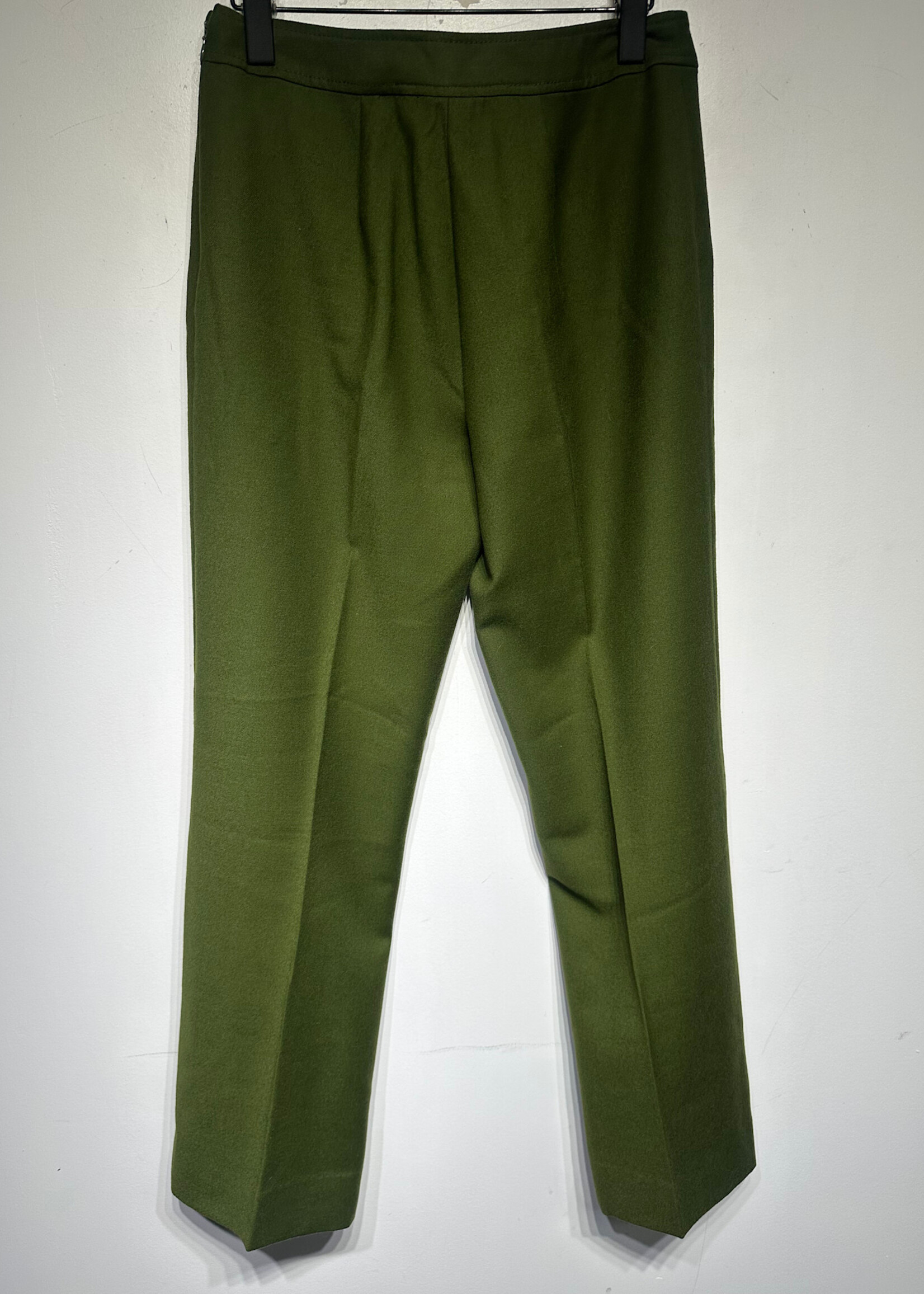 Valentino Green Straight Leg Wool Trousers Fem 29"