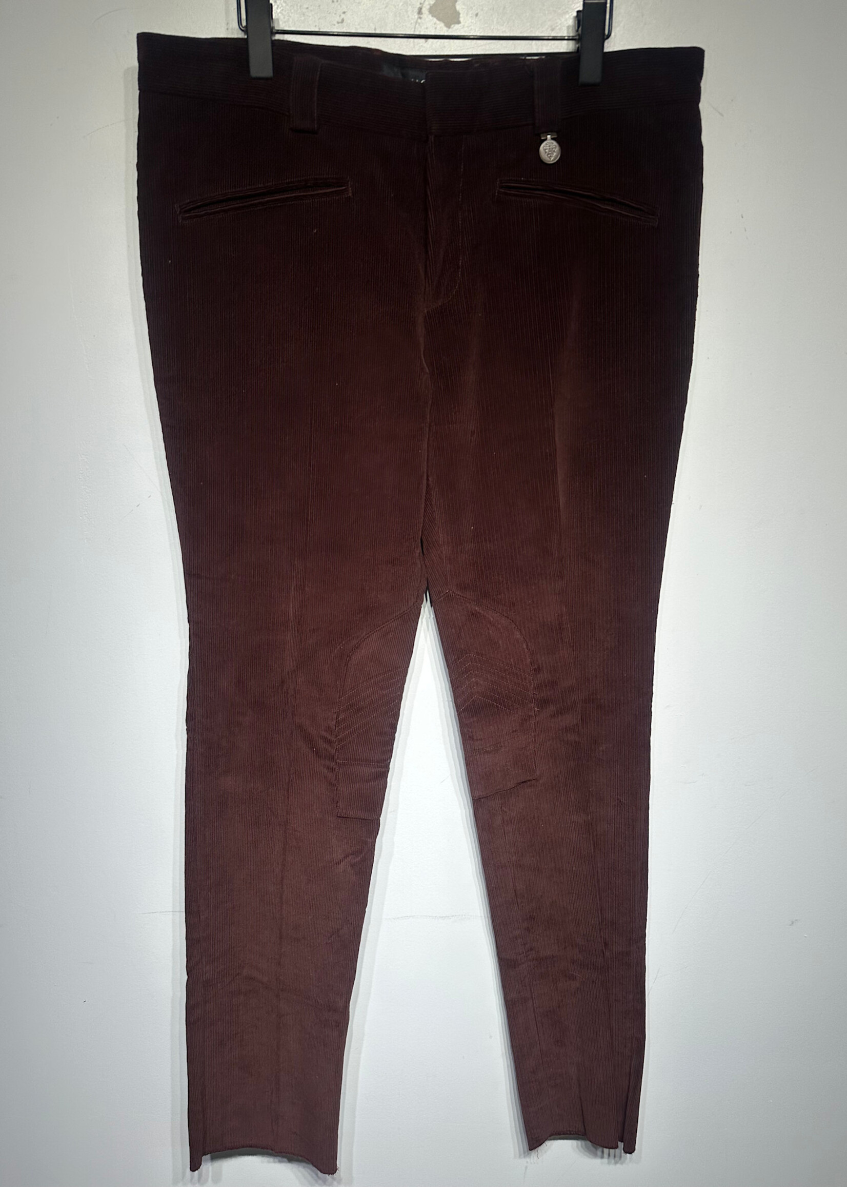 Gucci Brown Corduroy Pants W Riding Details Masc 36