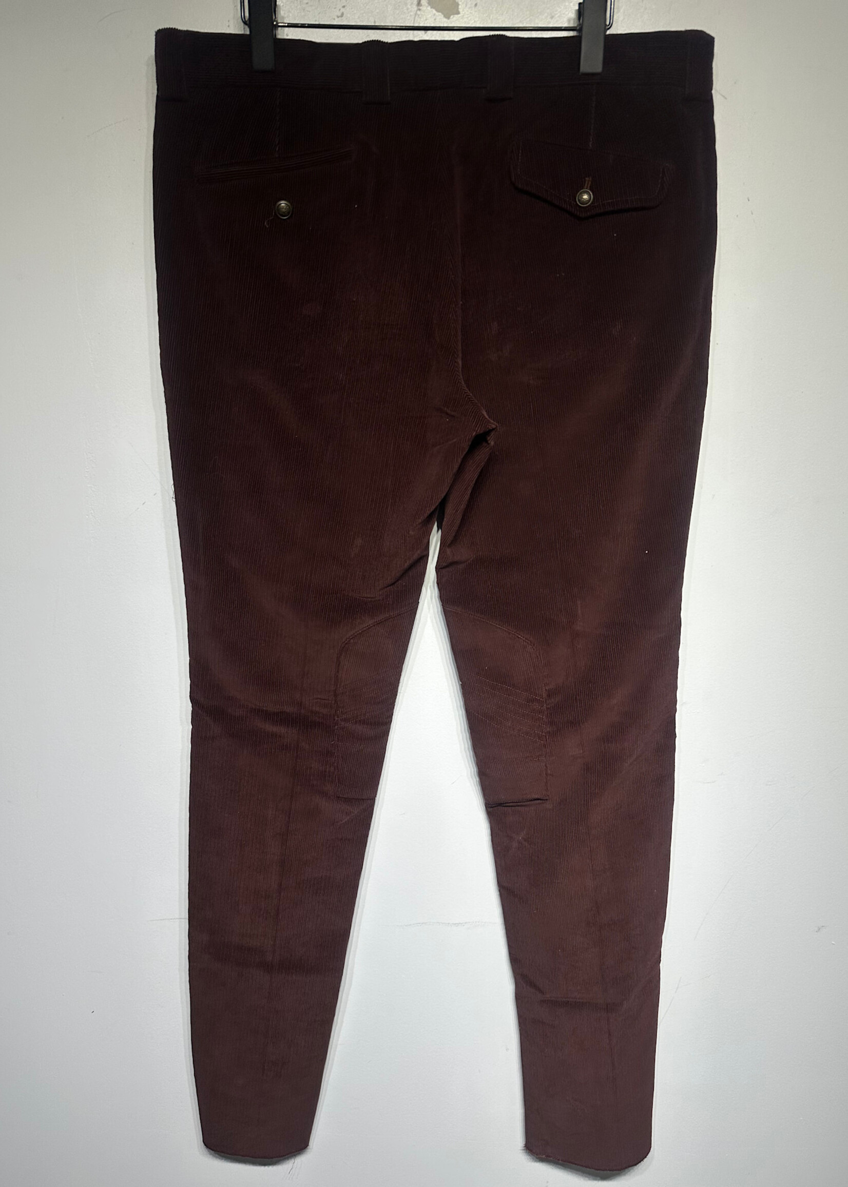 Gucci Brown Corduroy Pants W Riding Details Masc 36