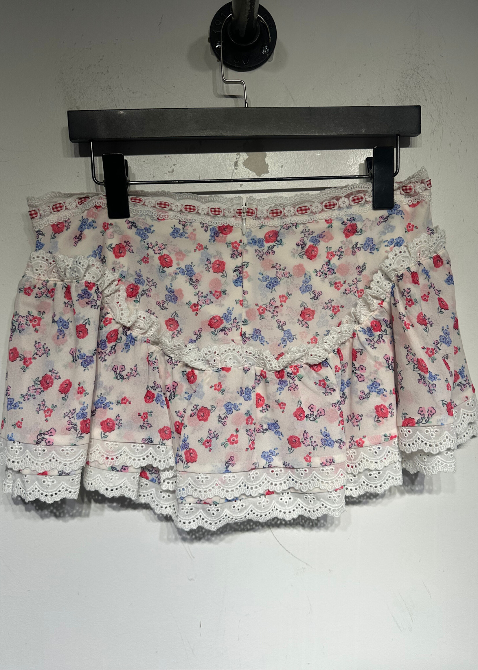 For Love and Lemons NWT Floral Mini Skirt L