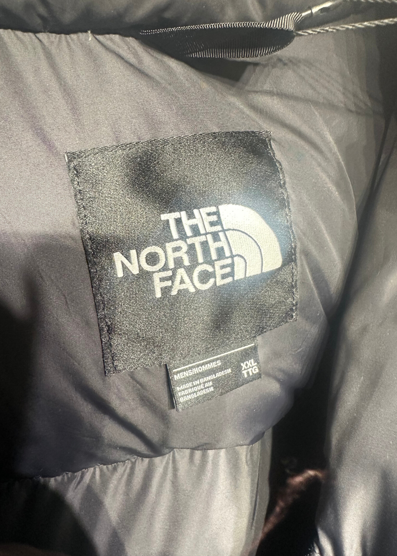 North Face Burgundy Black Puffer Jacket 2XL