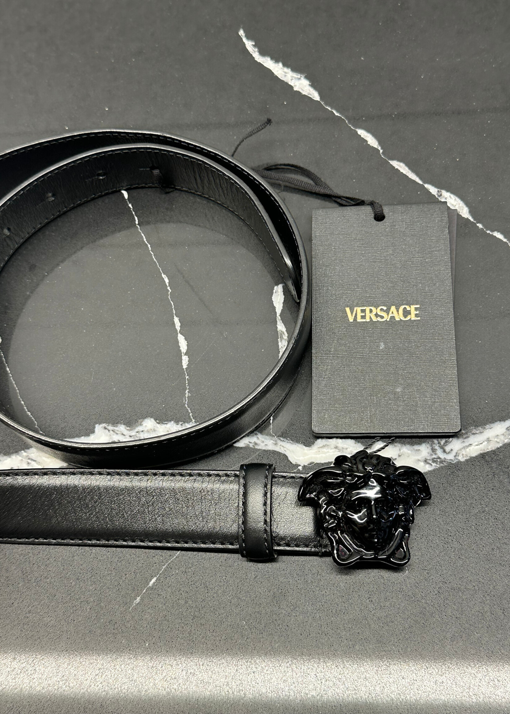 Versace La Medusa Leather Belt 34
