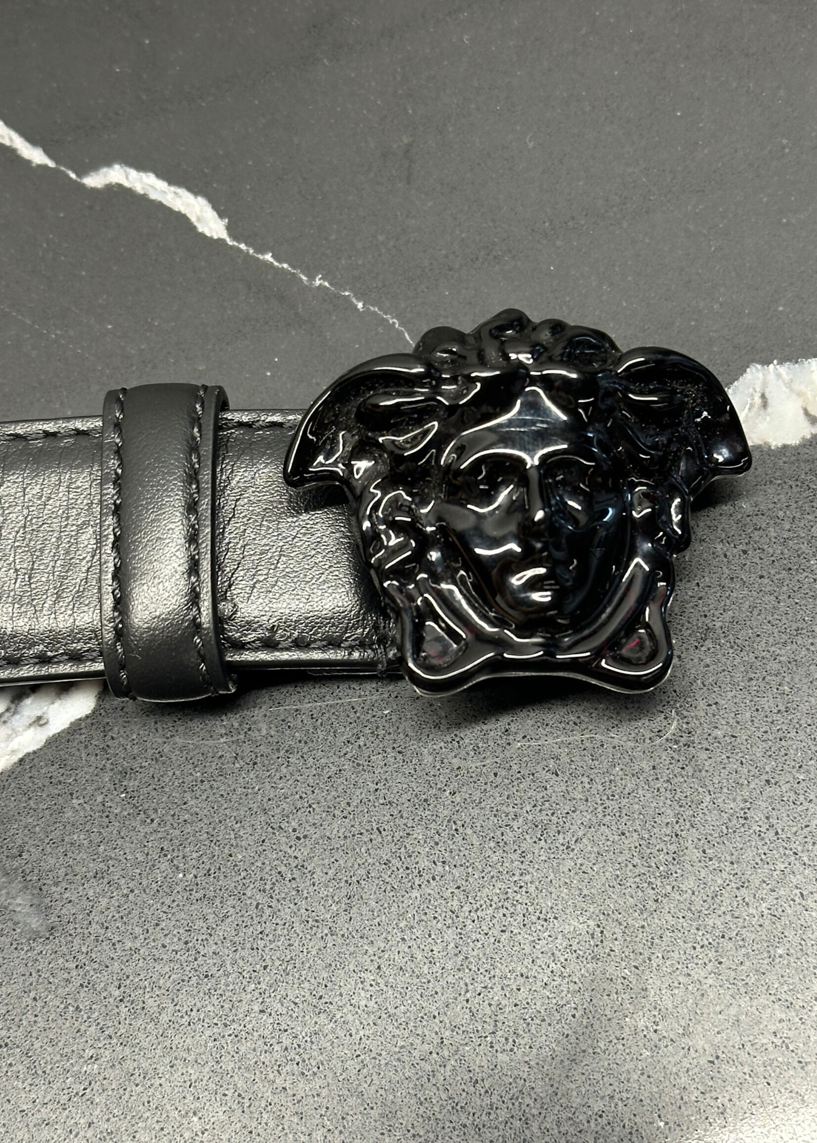 Versace La Medusa Leather Belt 34