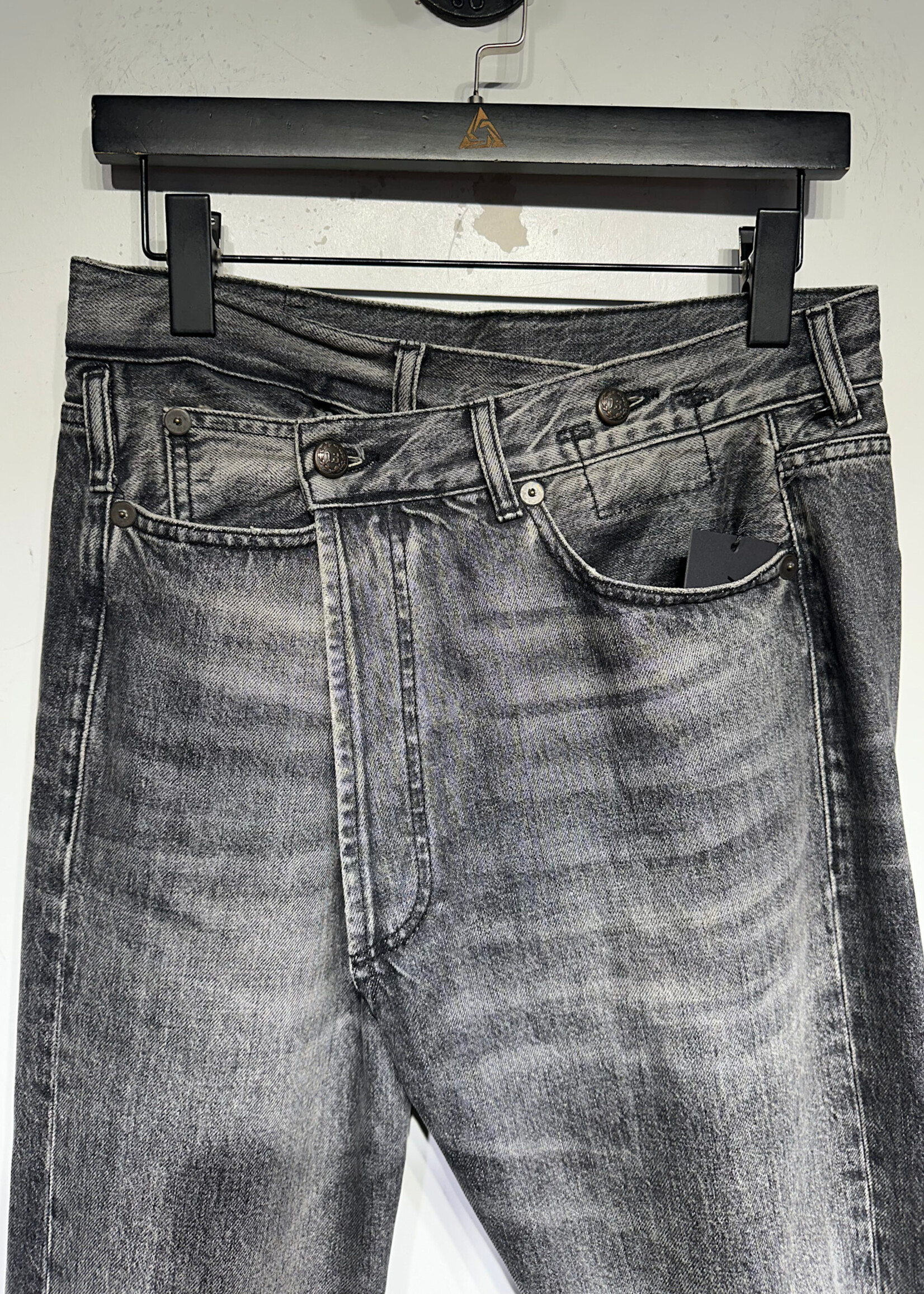 R13 Faded Black Button Fly Pocket Jeans Fem 25