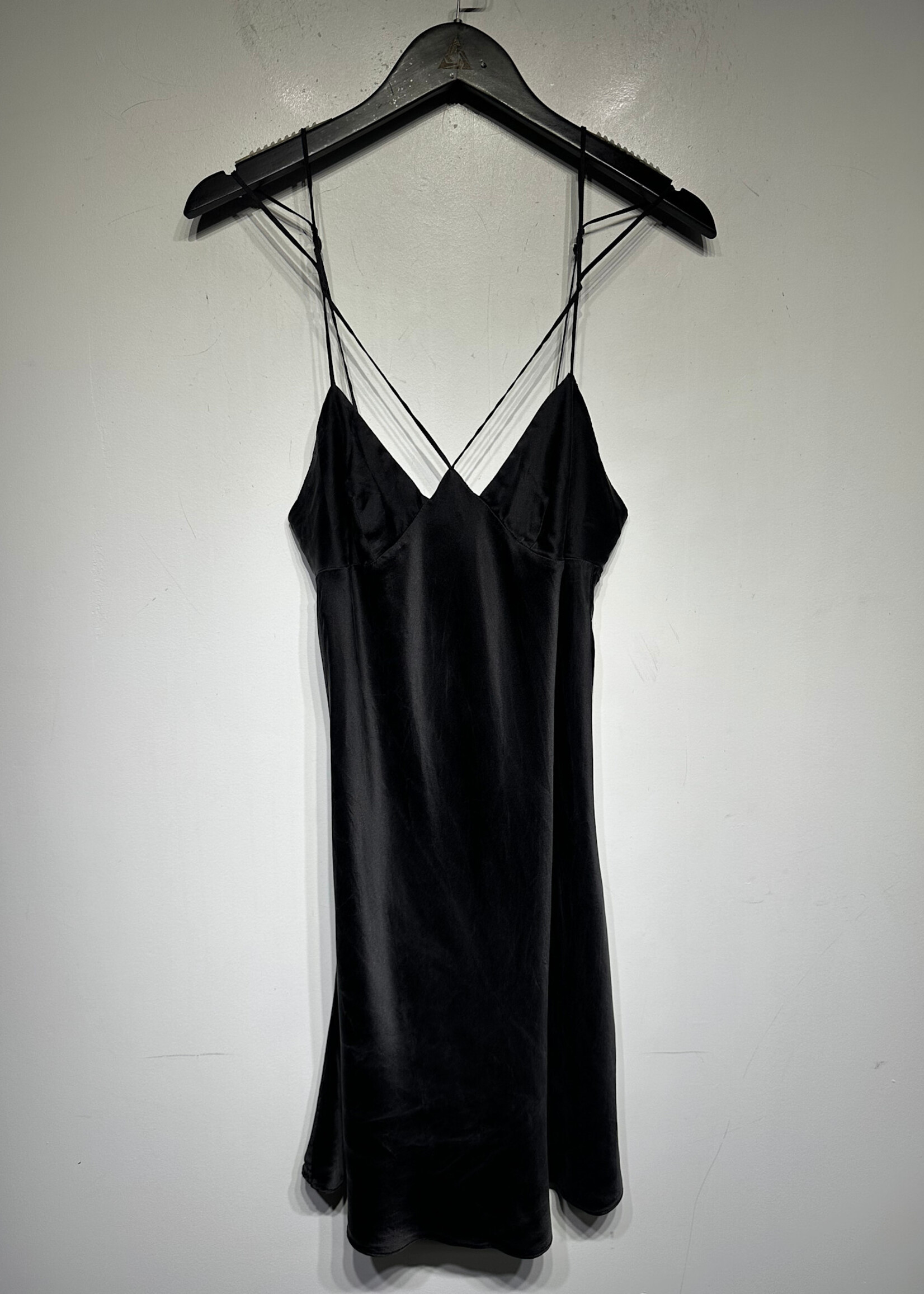 VICTORIA'S SECRET BLACK SILK DRESS M
