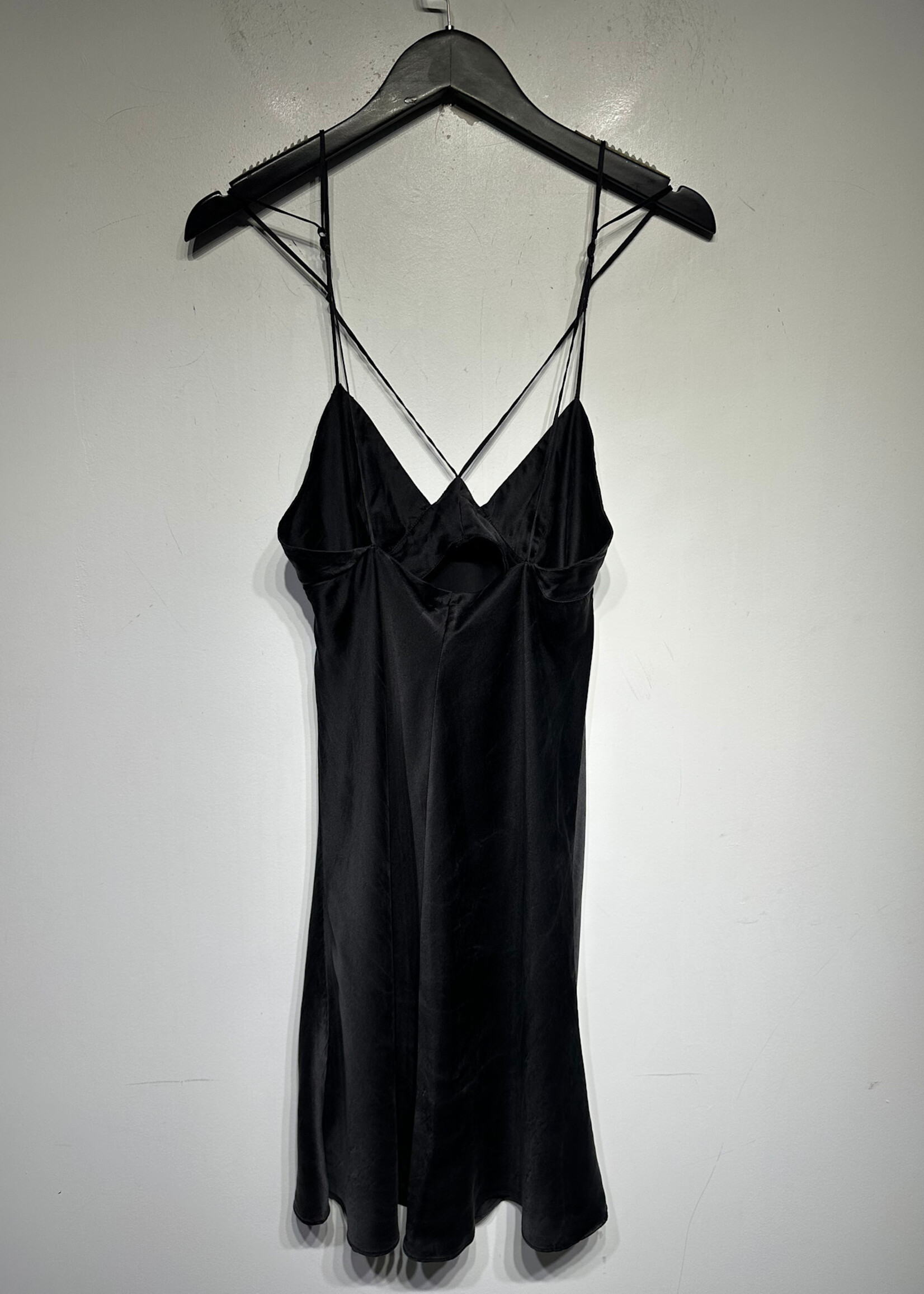 VICTORIA'S SECRET BLACK SILK DRESS M