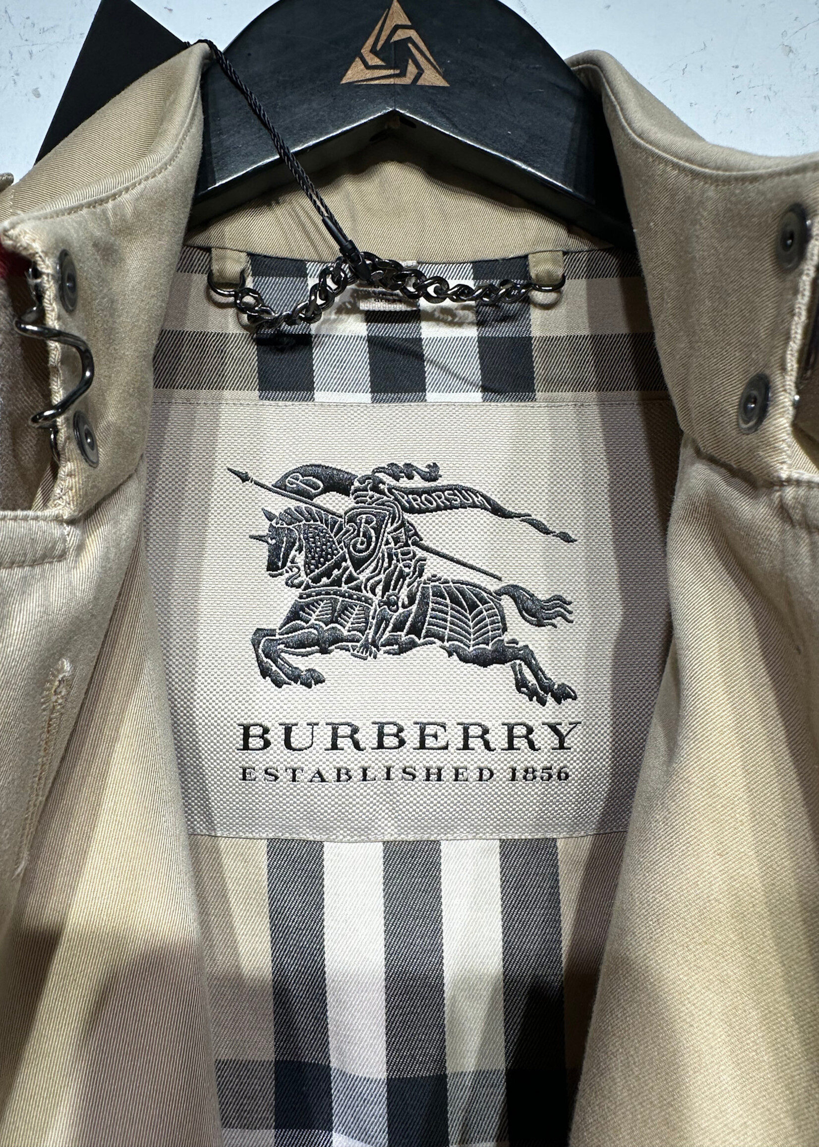Burberry Khaki Trench Coat Fem S