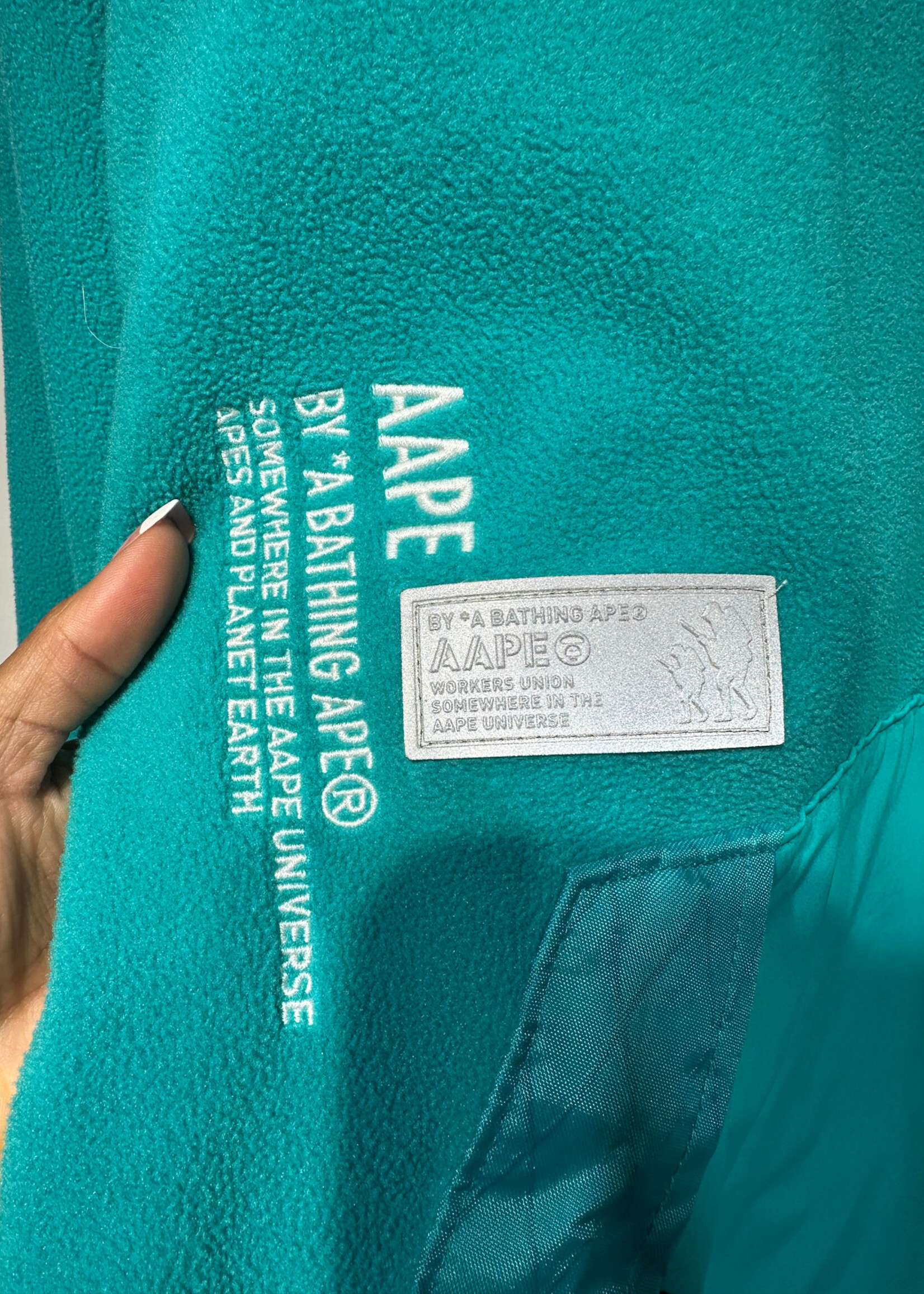 Aape Teal Fleece Hoodie XL Masc