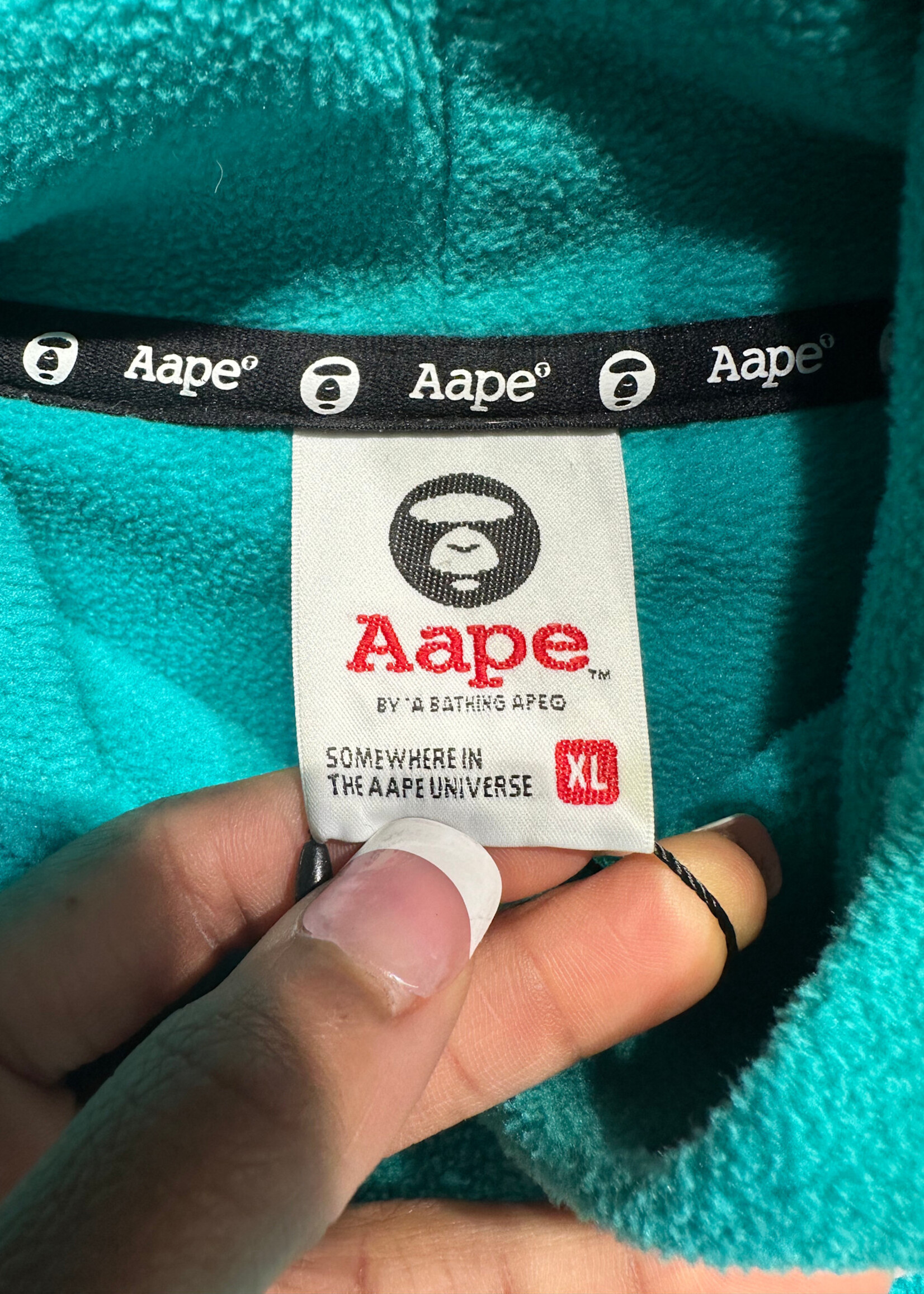 Aape Teal Fleece Hoodie XL Masc