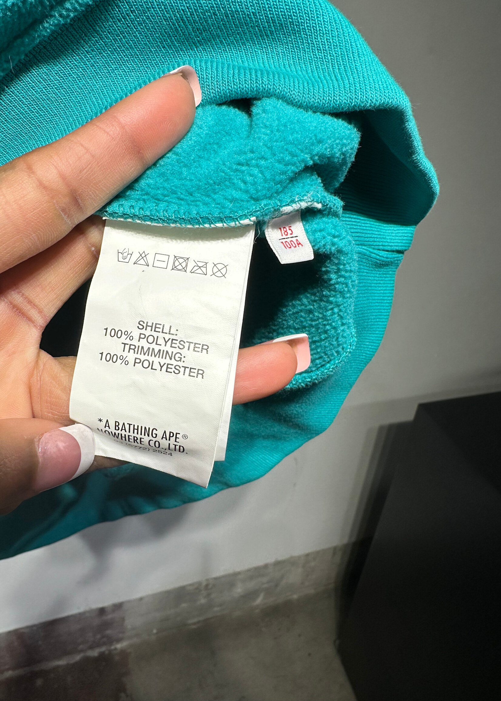 Aape Teal Fleece Hoodie XL Masc