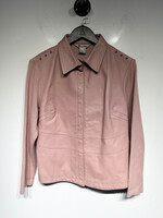 Nygard Collection Pink Leather Jacket Fem M