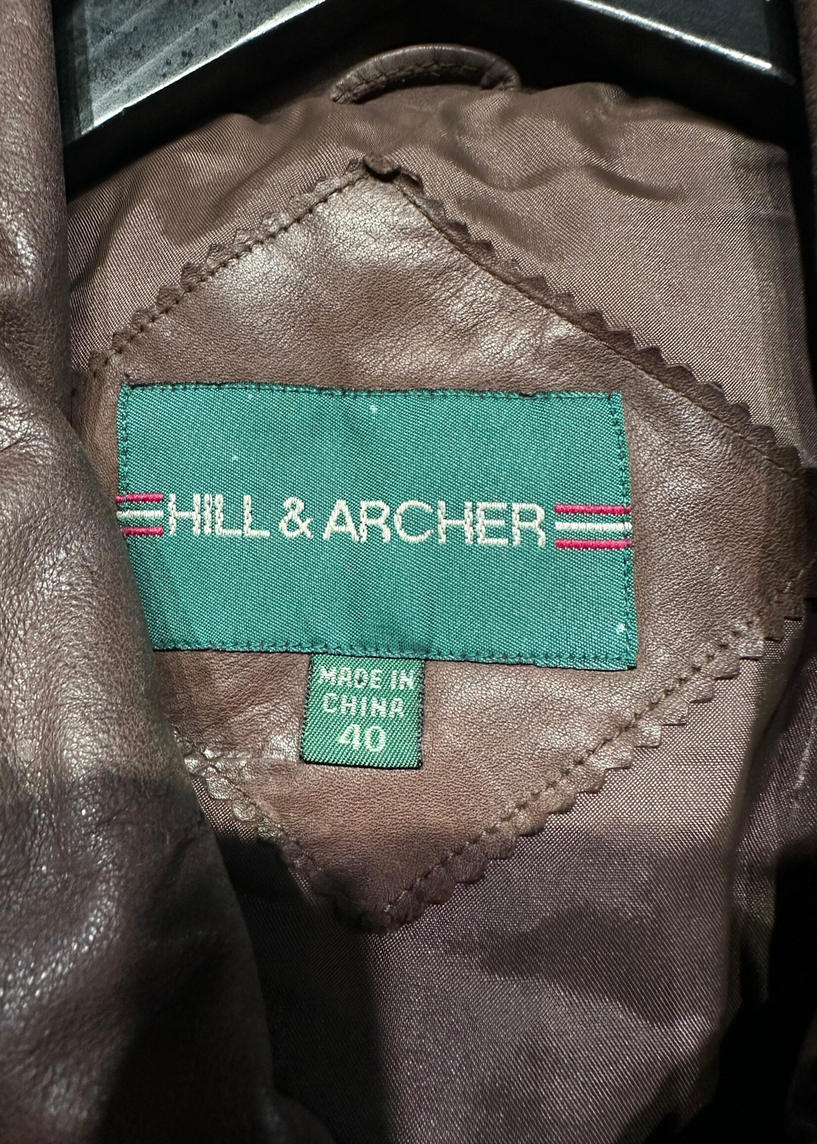 Hill and Archer Brown Leather G2 Jacket Masc M