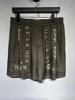 Balmain NWT Green Printed Silk Shorts Masc 30