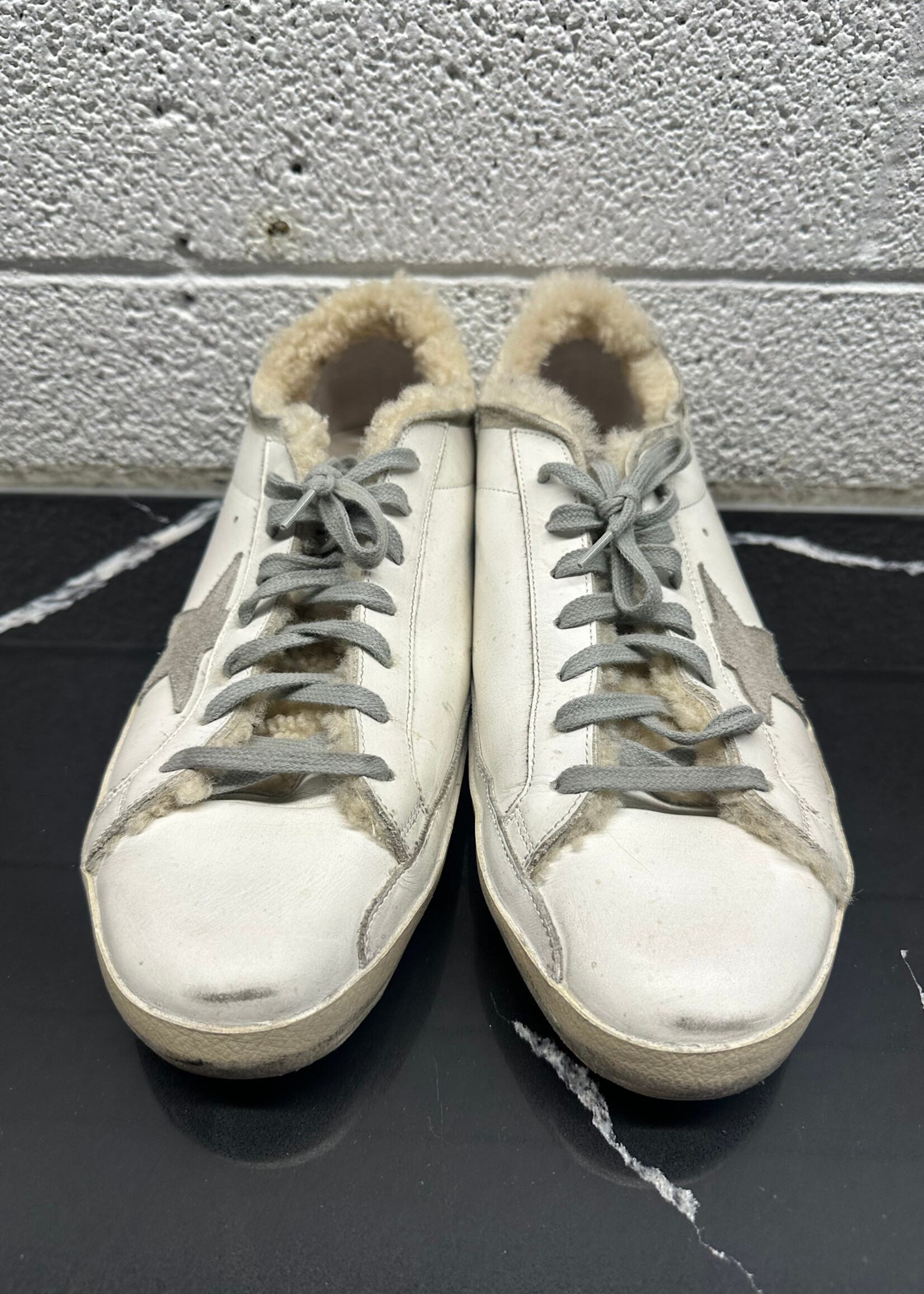 Golden Goose Shearling White Sstar Sneakers 11.5 Masc