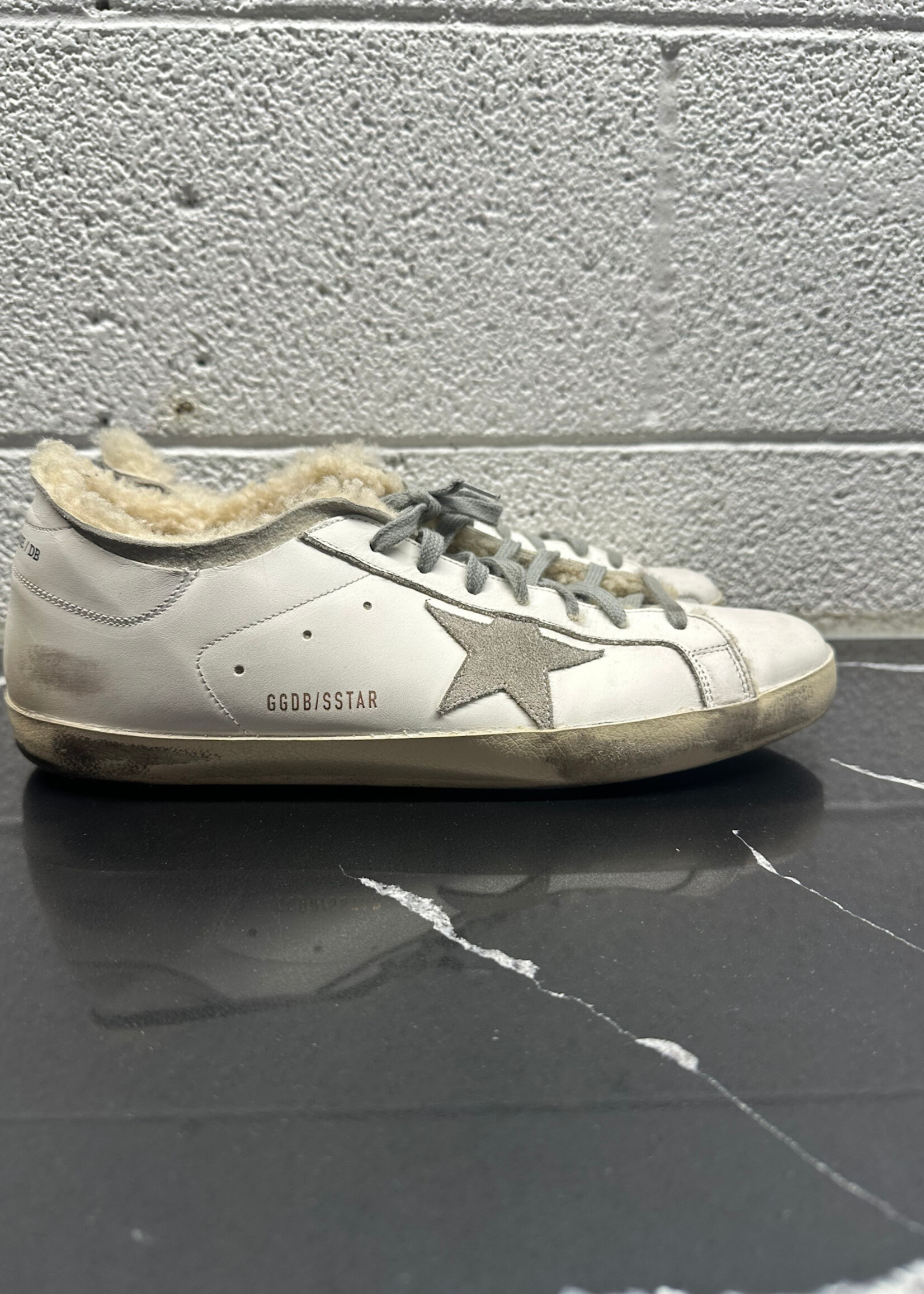 Golden Goose Shearling White Sstar Sneakers 11.5 Masc