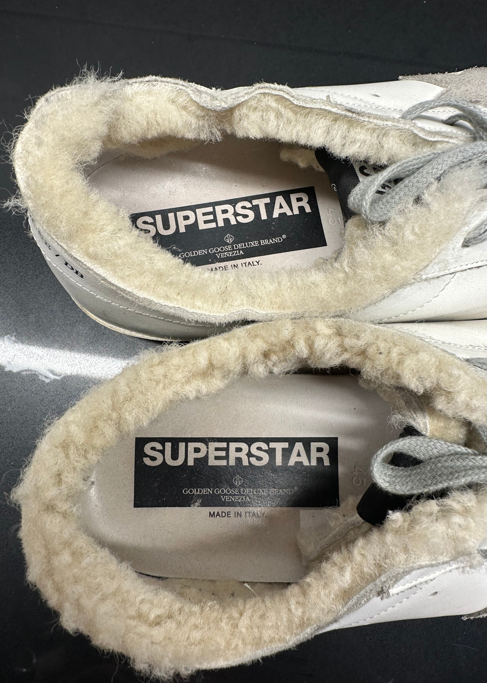 Golden Goose Shearling White Sstar Sneakers 11.5 Masc