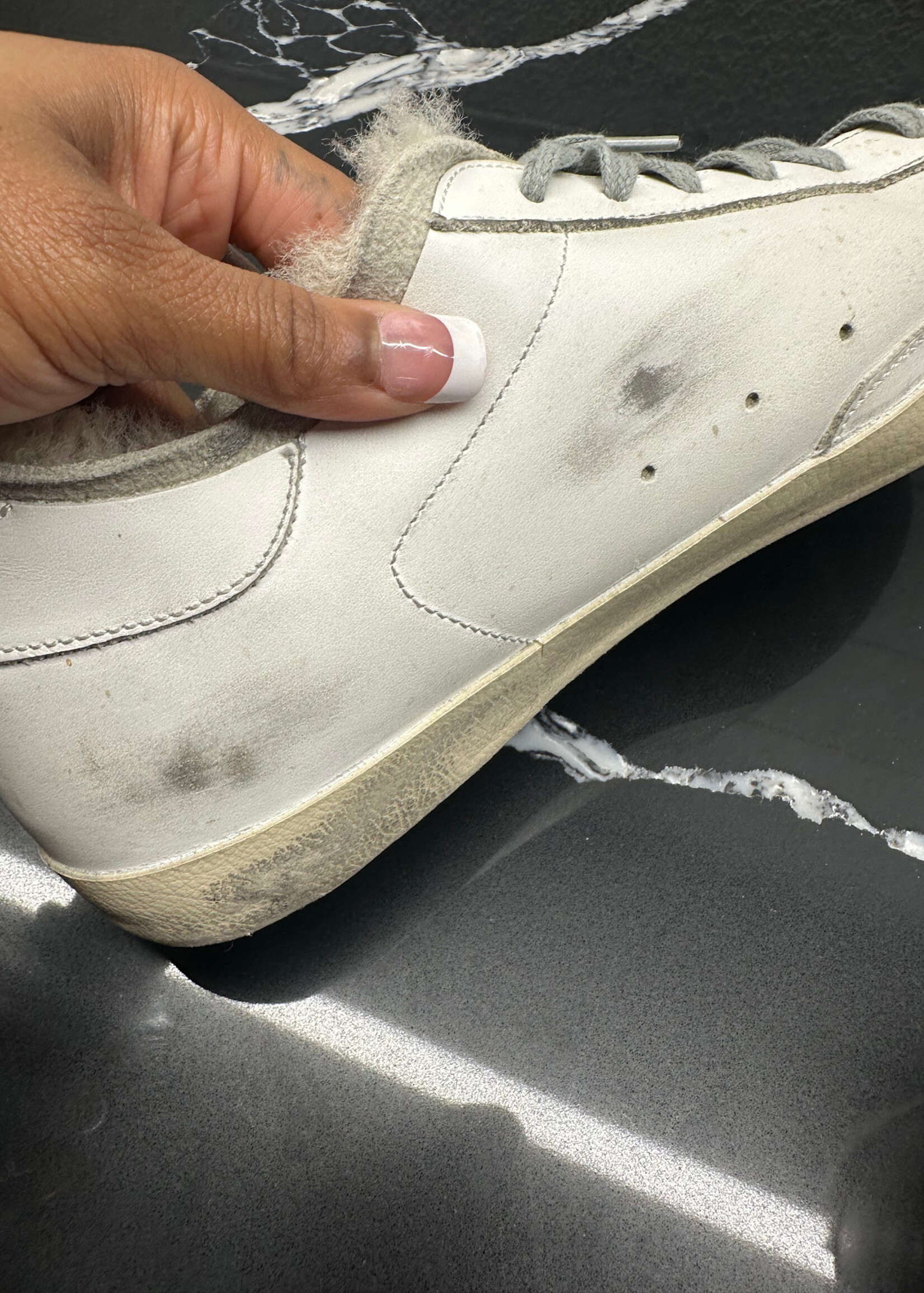 Golden Goose Shearling White Sstar Sneakers 11.5 Masc