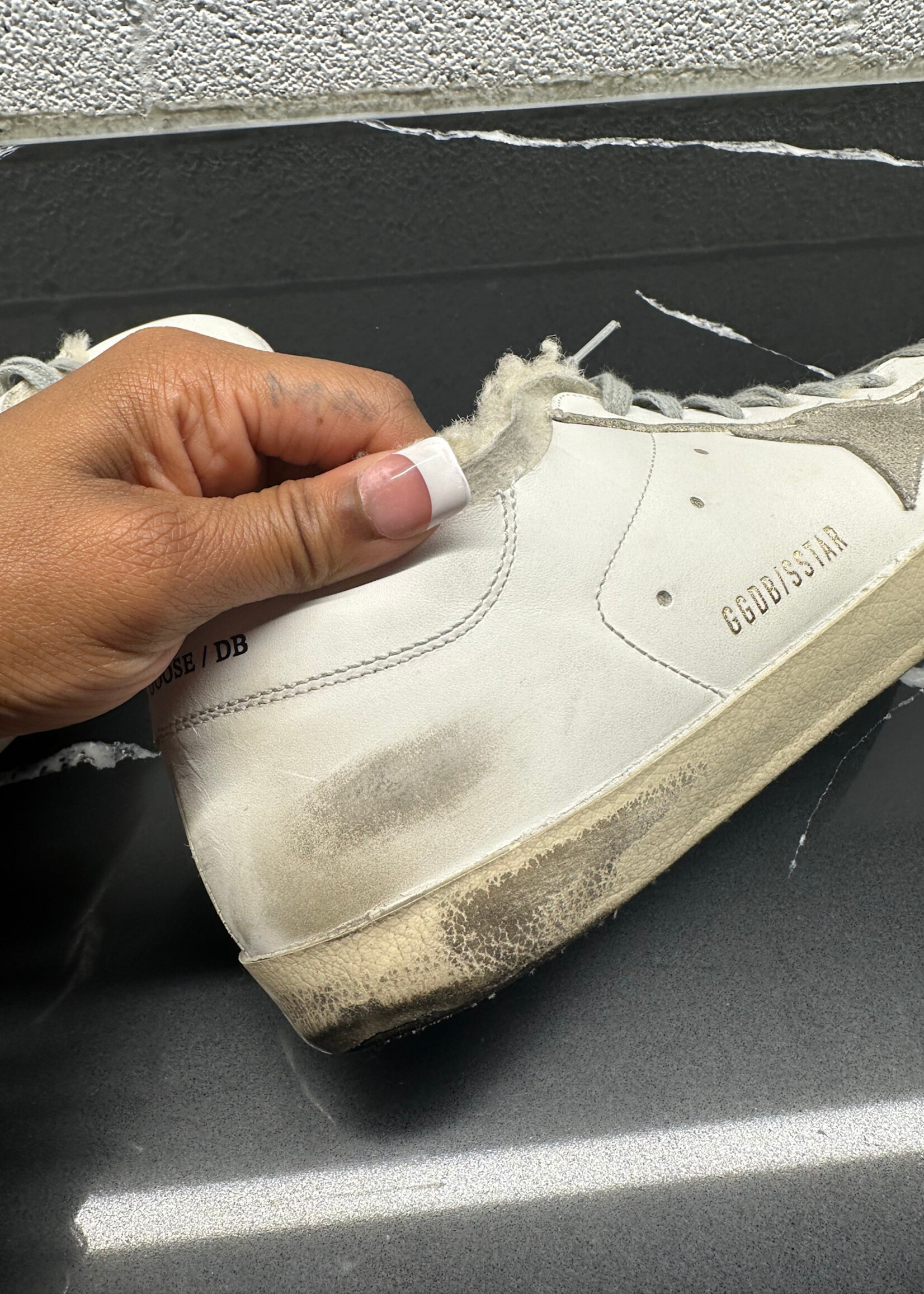Golden Goose Shearling White Sstar Sneakers 11.5 Masc