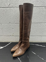 Prada Brown Thigh Hi Leather Boots 38/8.5