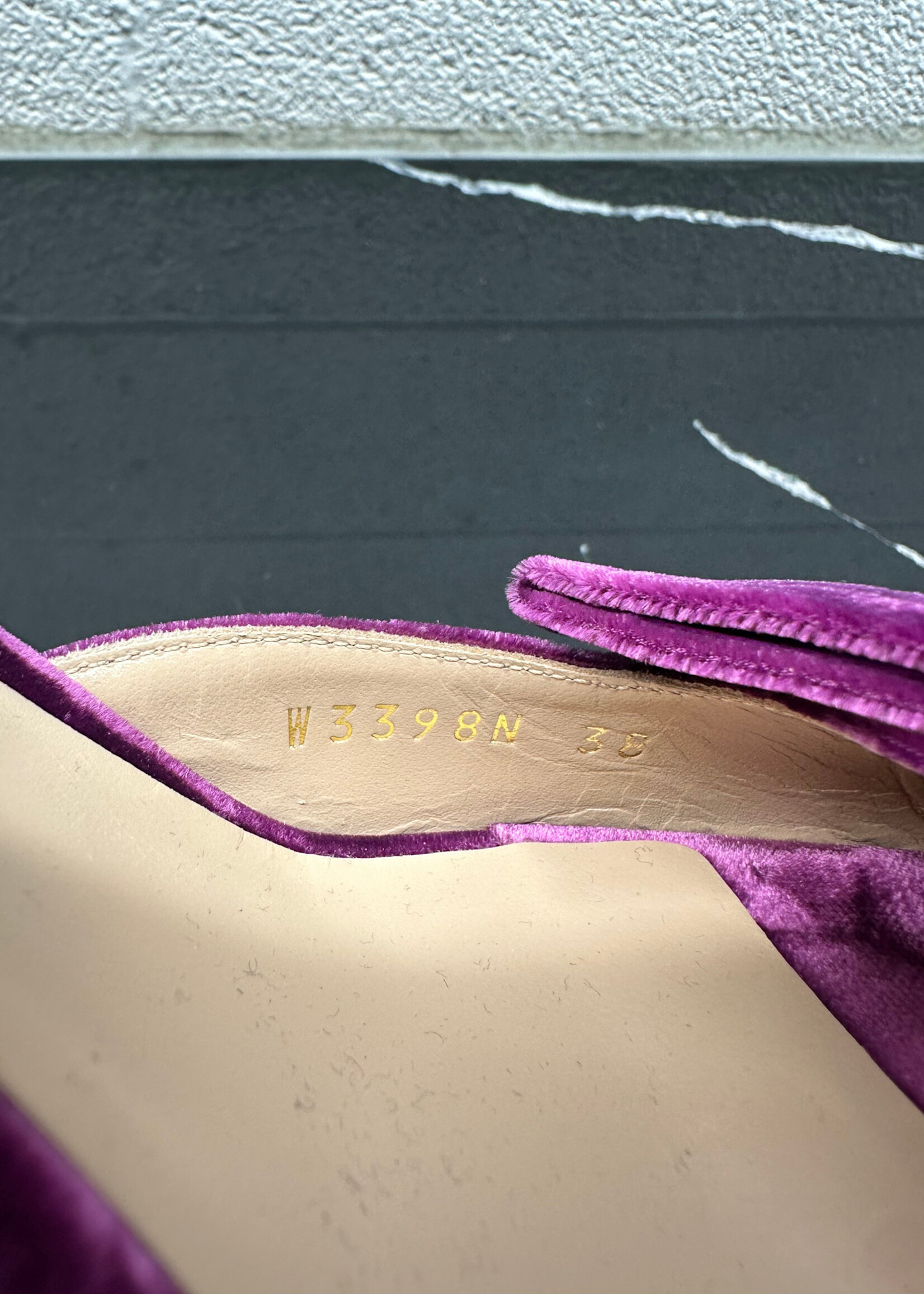 Tom Ford Purple Velvet Bow Heels Fem 38 / 7.5
