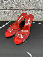 Manolo Blahnik Red PVC Heel 38.5/8.5