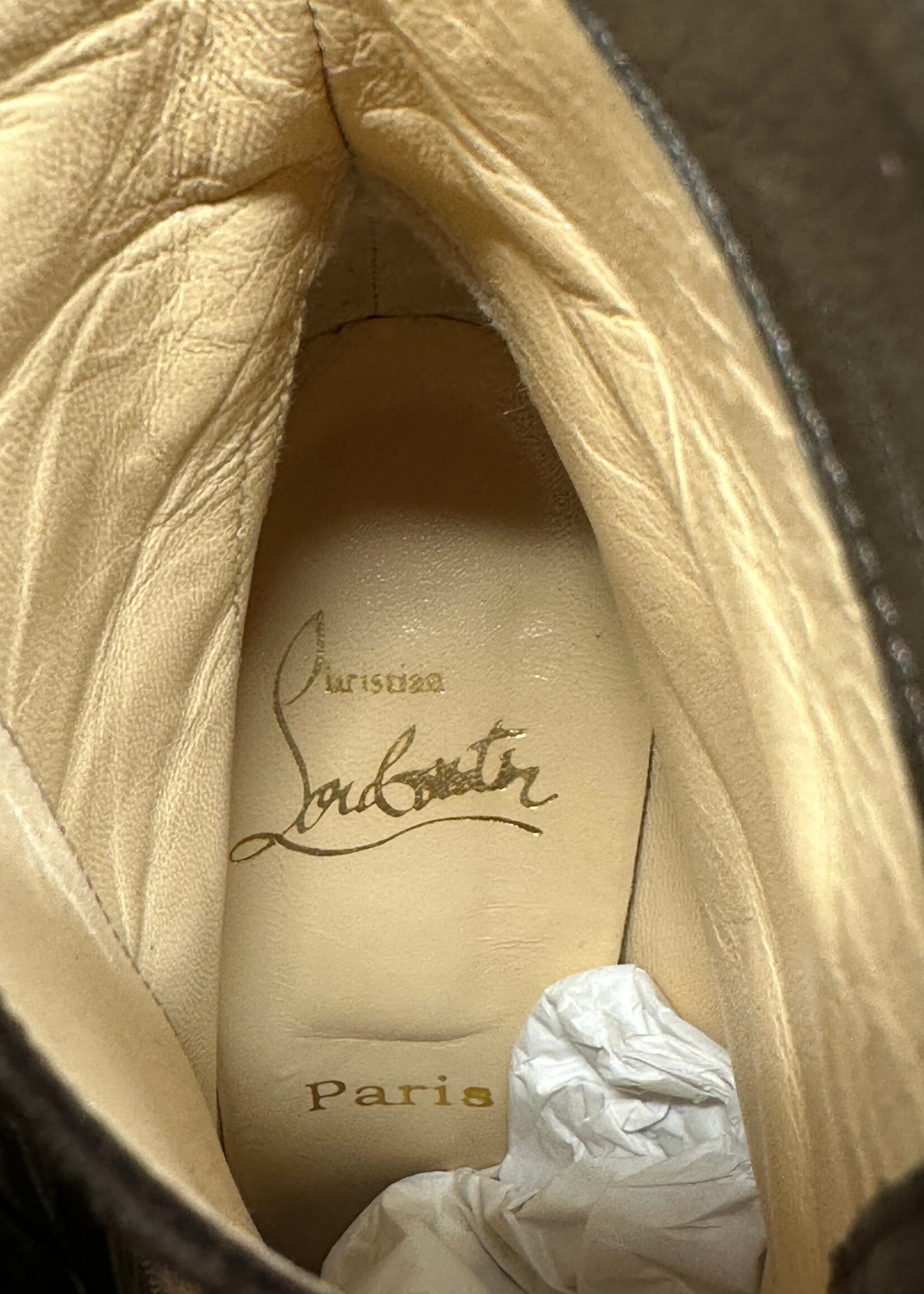 Louboutin Brown Suede Lace Up Heel 38.5/8.5