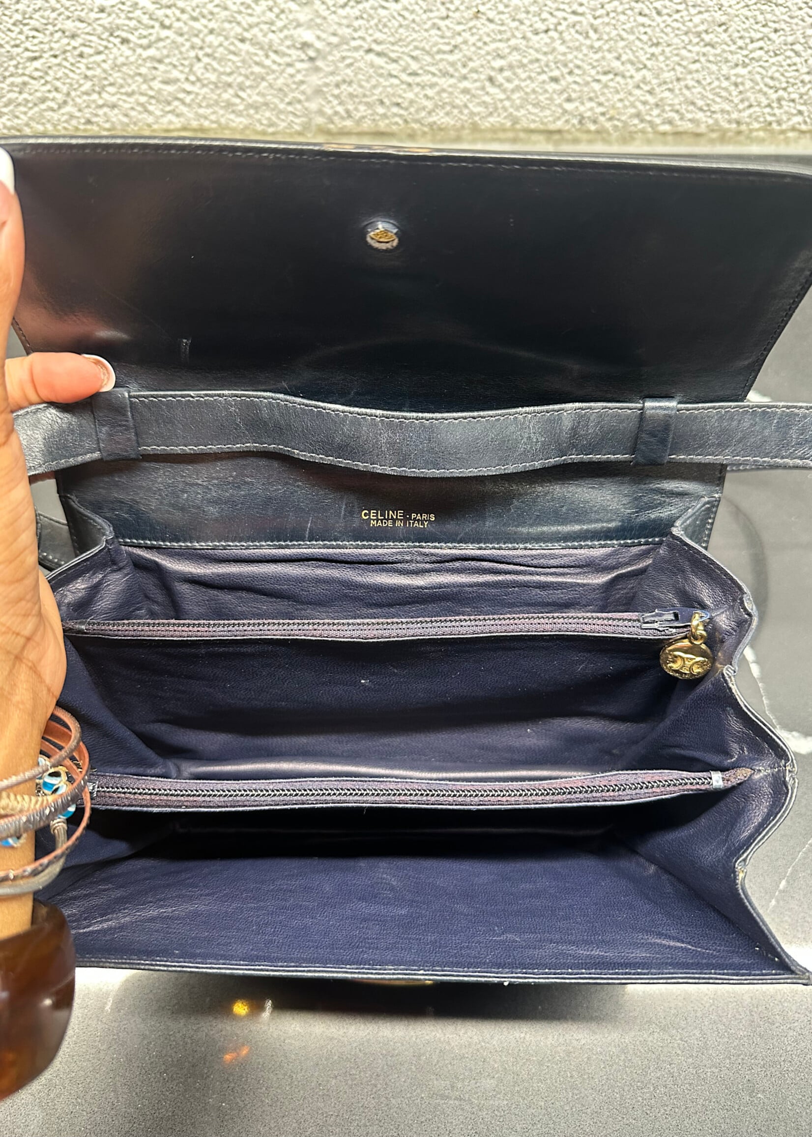 Celine Navy Blue Crossbody Bag AS IS