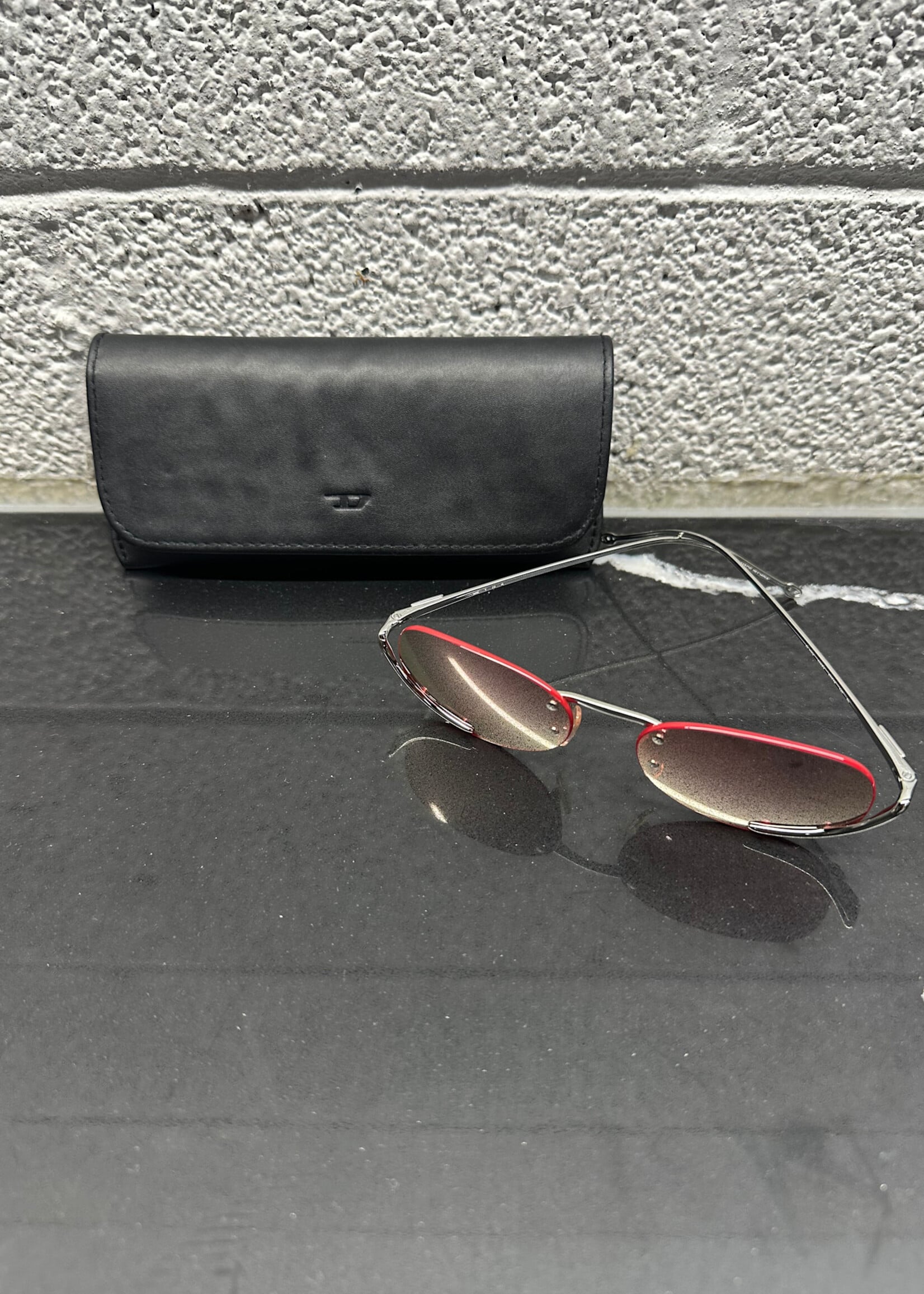 Diesel Red Lense Glasses W CASE