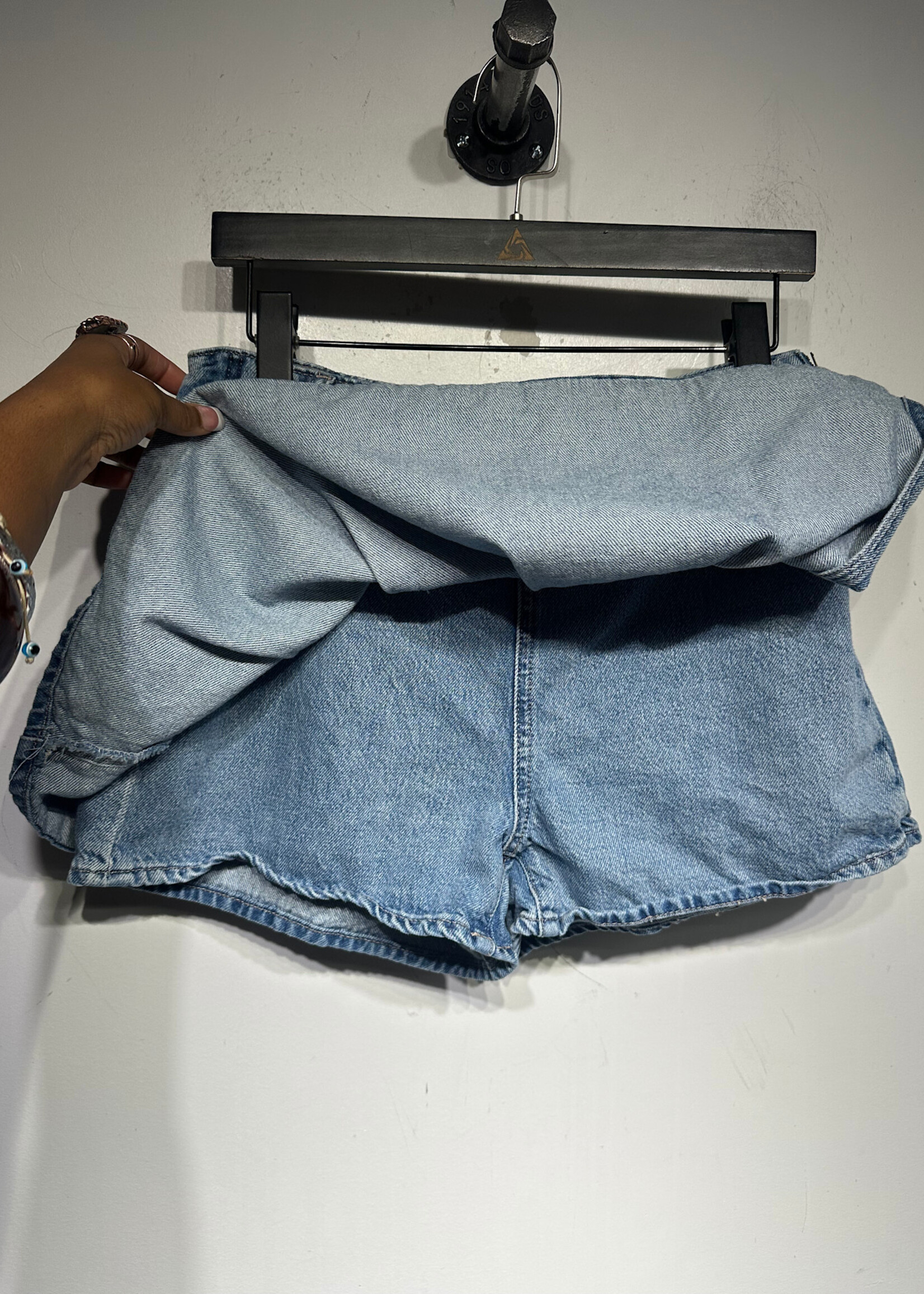 We The Free Denim Pleated Mini Skirt 28