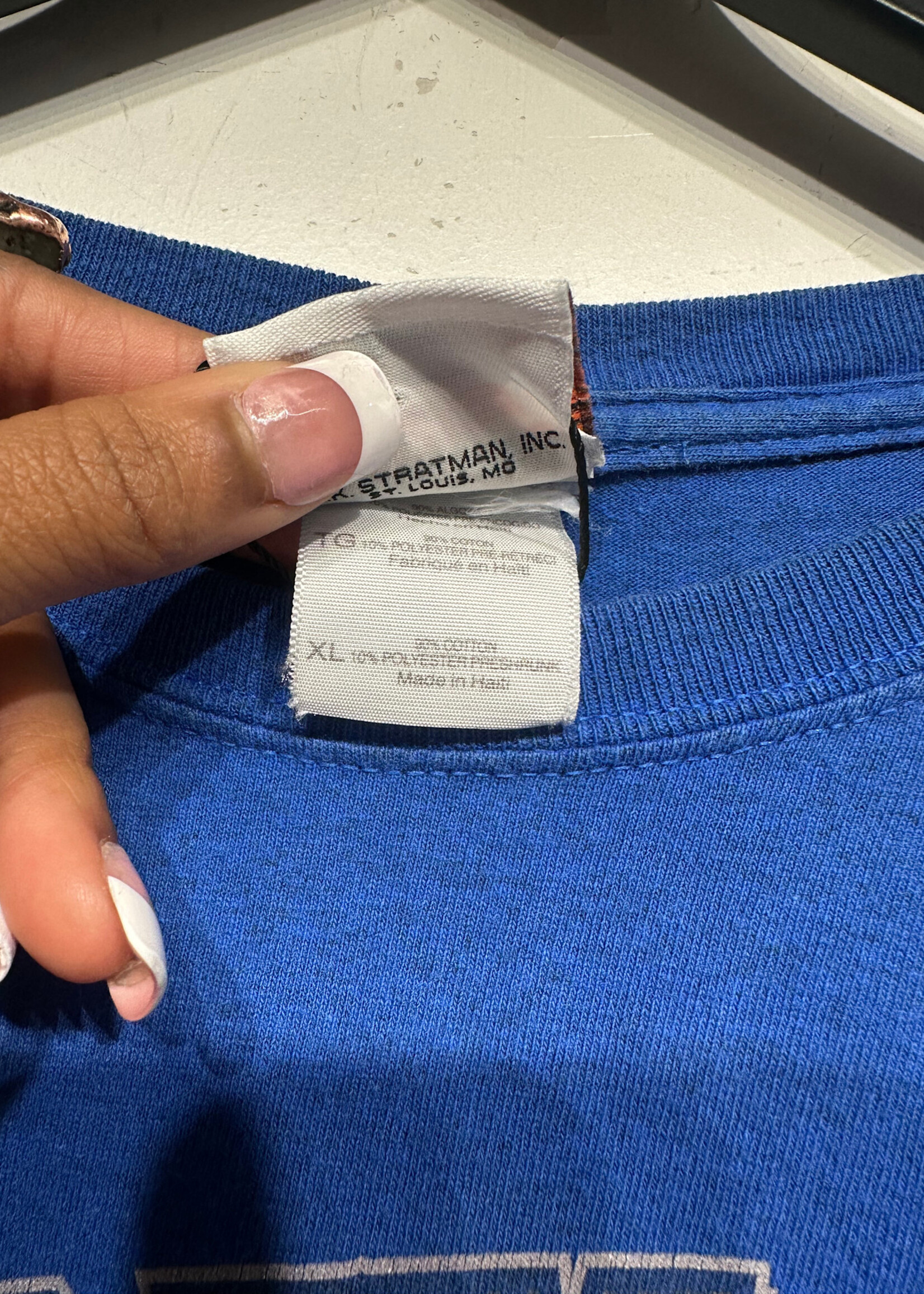 Harley Reworked Blue Flannel Tee XL