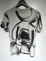 Eytys Grey Graphic Print Tee As Is Fem L