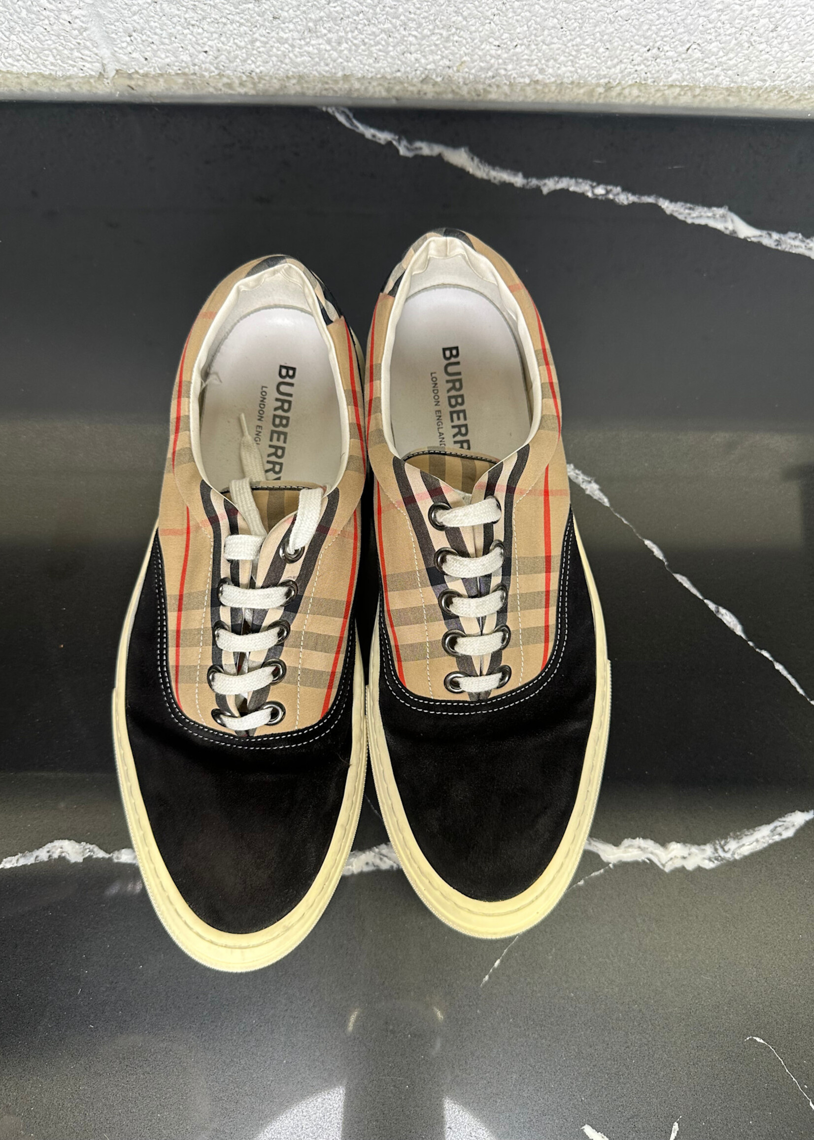 Burberry Wilson Nova Check Plimsol Sneaker 45/12 AS IS