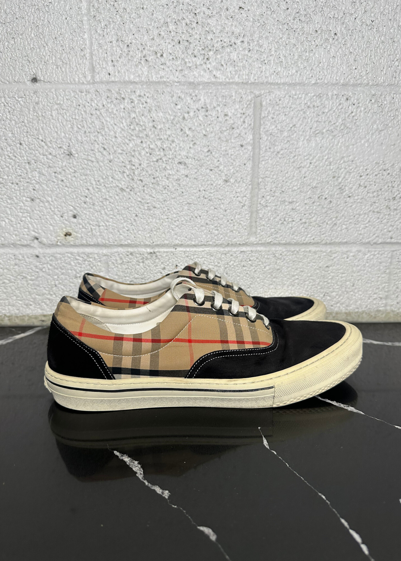 Burberry Wilson Nova Check Plimsol Sneaker 45/12 AS IS