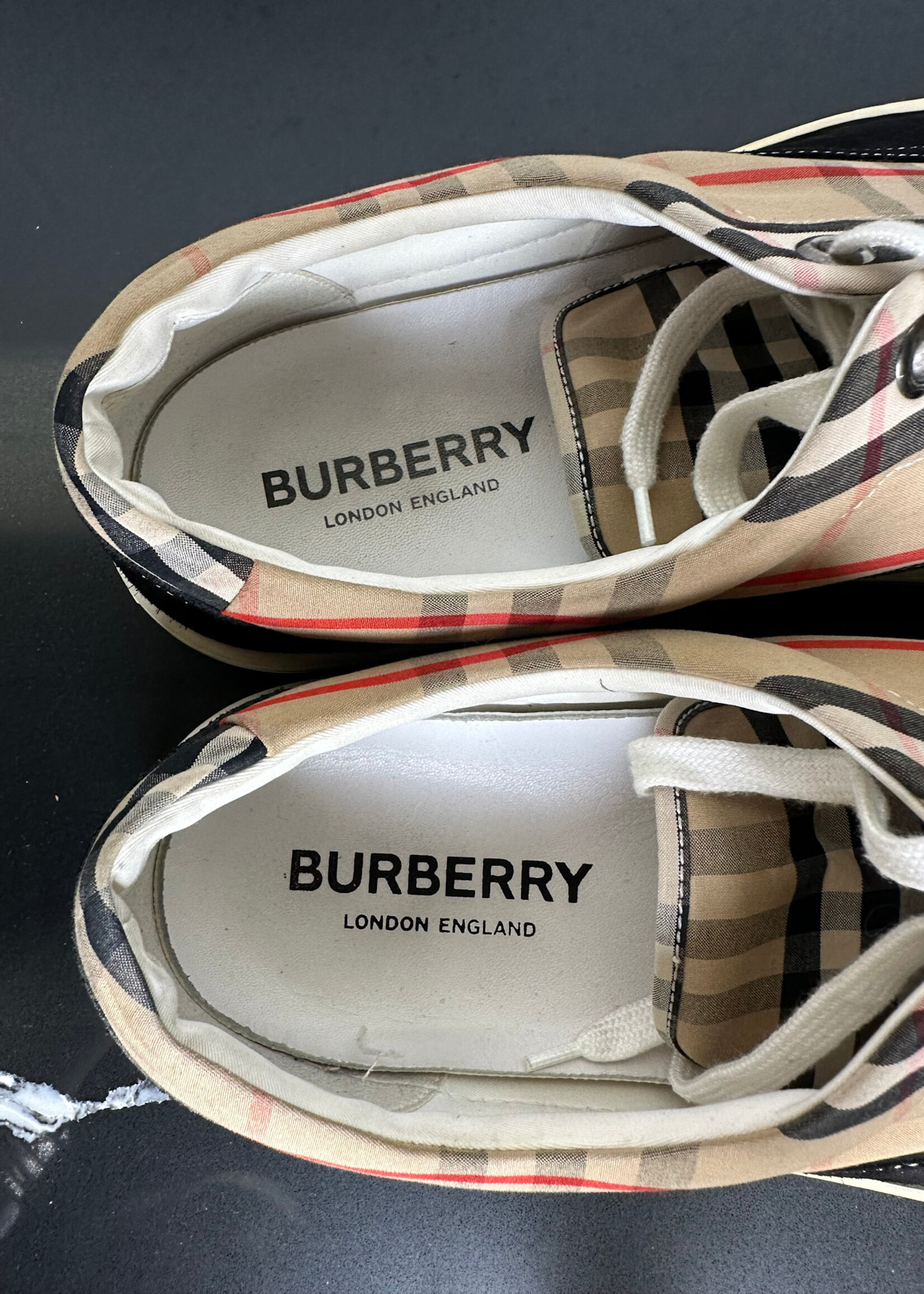 Burberry Wilson Nova Check Plimsol Sneaker 45/12 AS IS