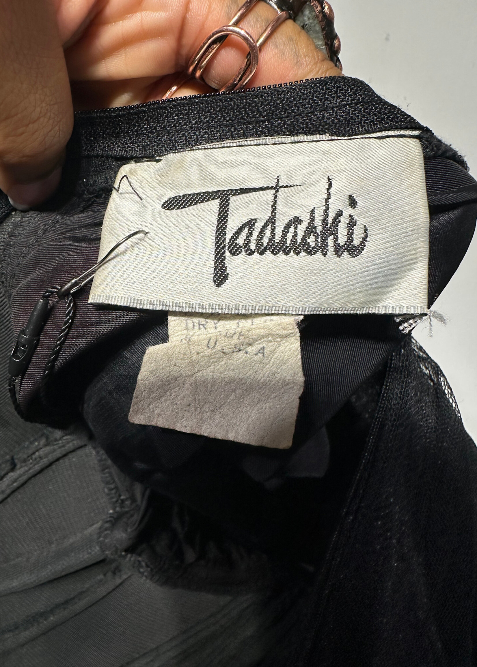 Tadashi Black Corset Mesh Tule Dress M