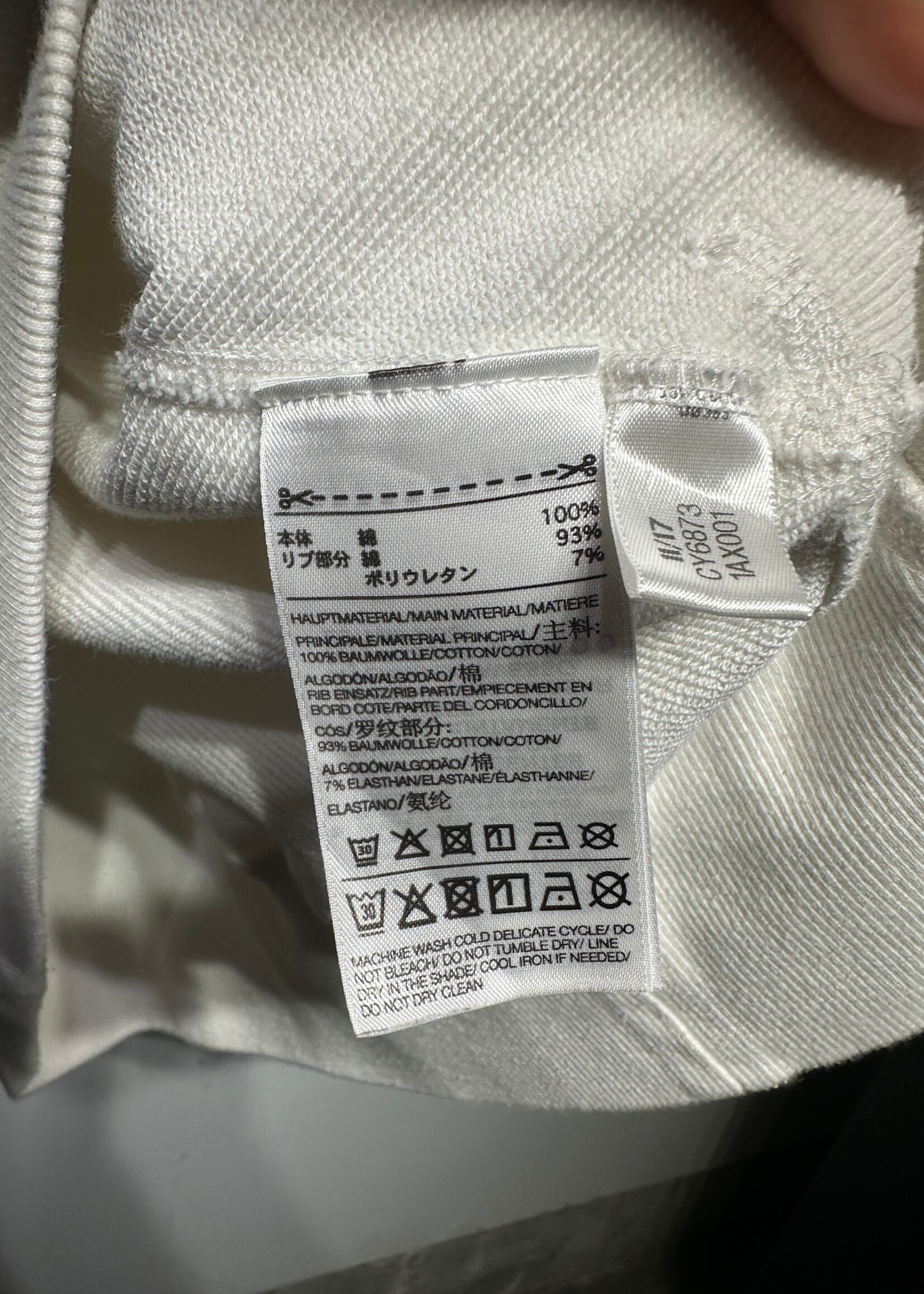 Adidas Y3 White Logo Sweater L