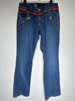 Ecko red Blue Orange Y2K Midwash flared Jeans Fem 30