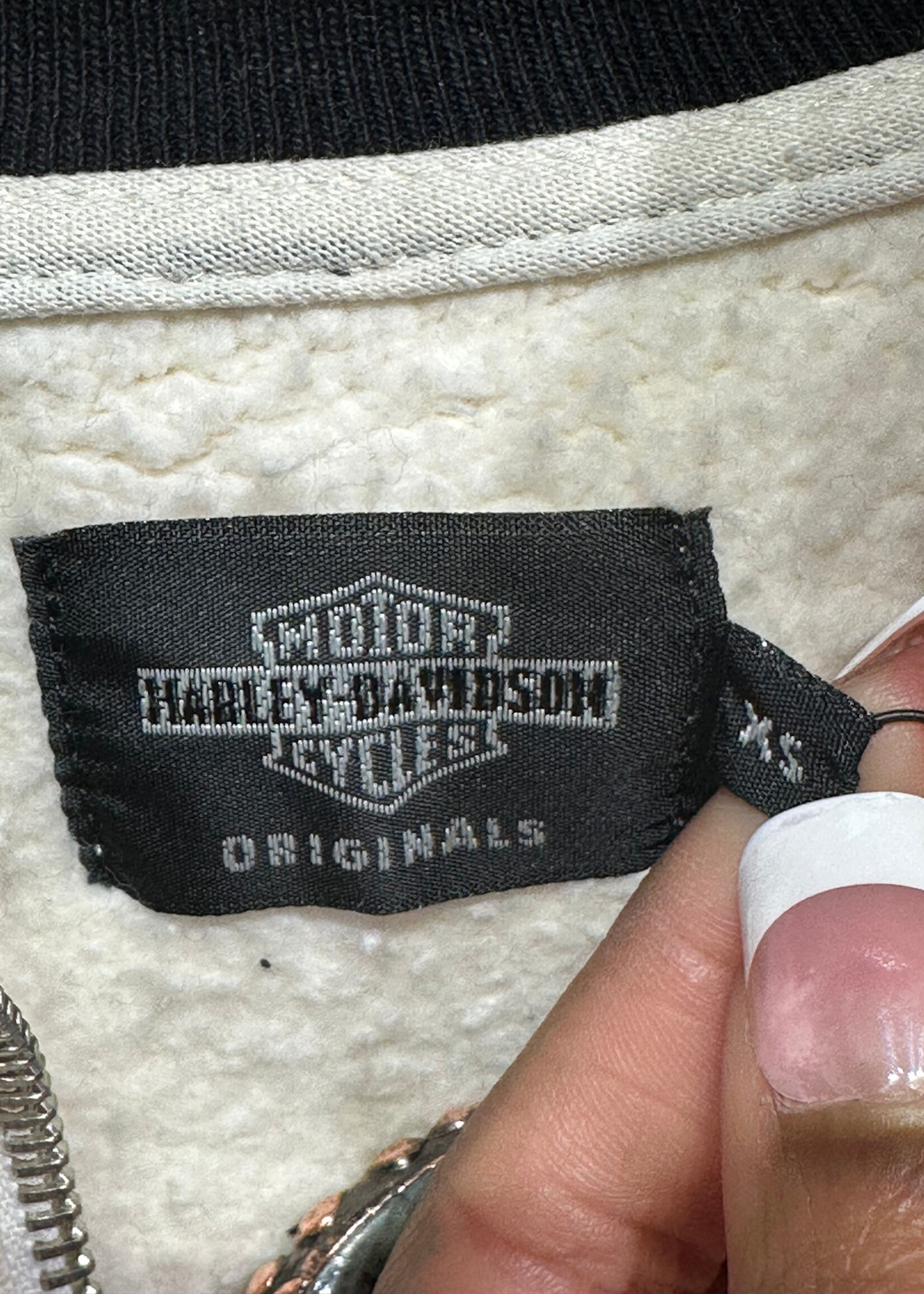 Harley NWT Cream Black Q Zip Masc XS