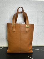 Burberry Brown Leather Nova Check Lined Bag OS As Is