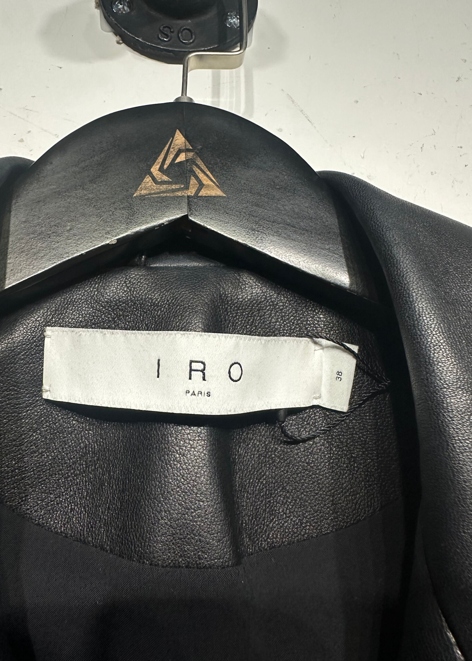 IRO Paris Black Leather Lambskin Jacket Fem S