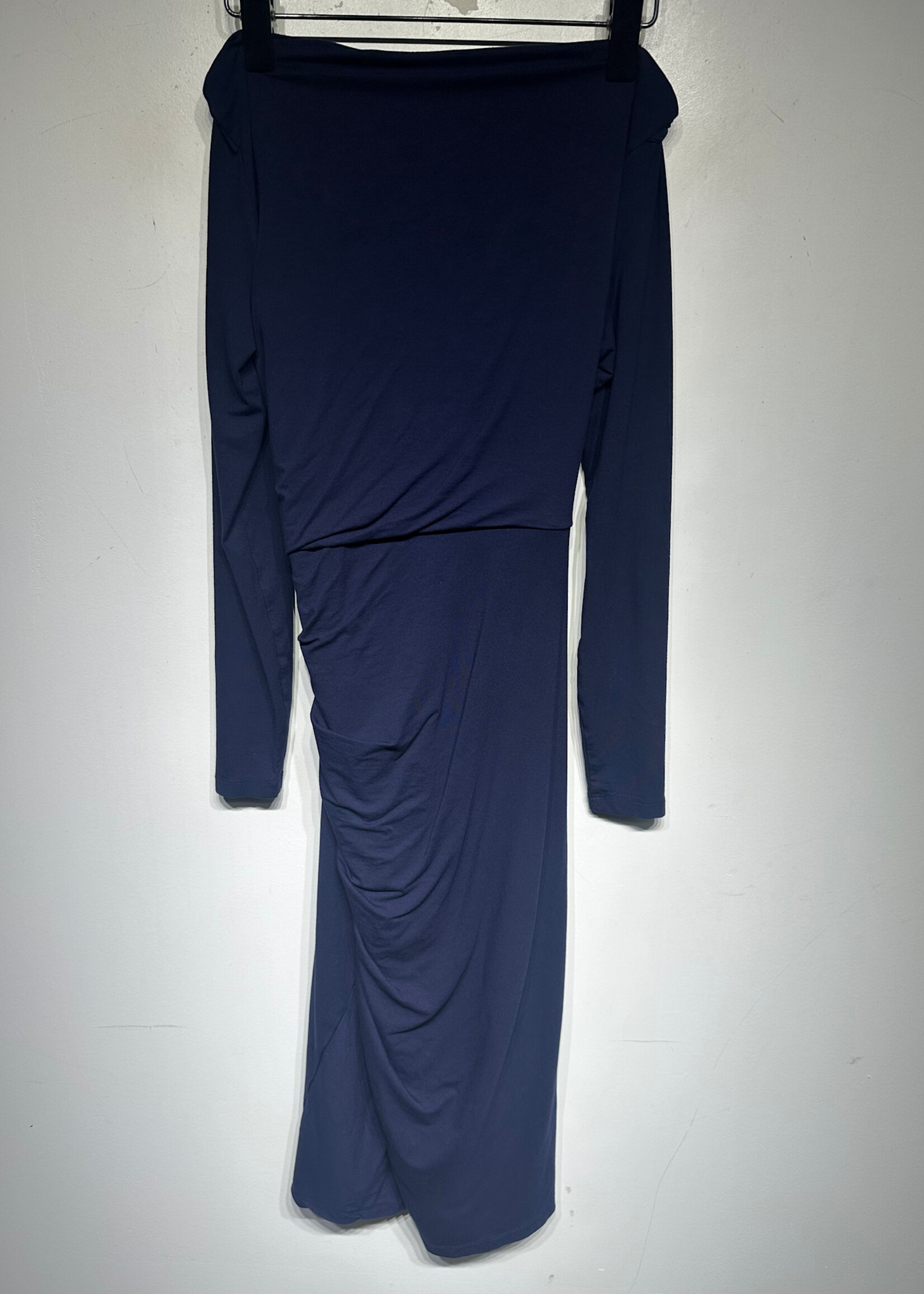MM Lafleur Navy Ruched Dress XS