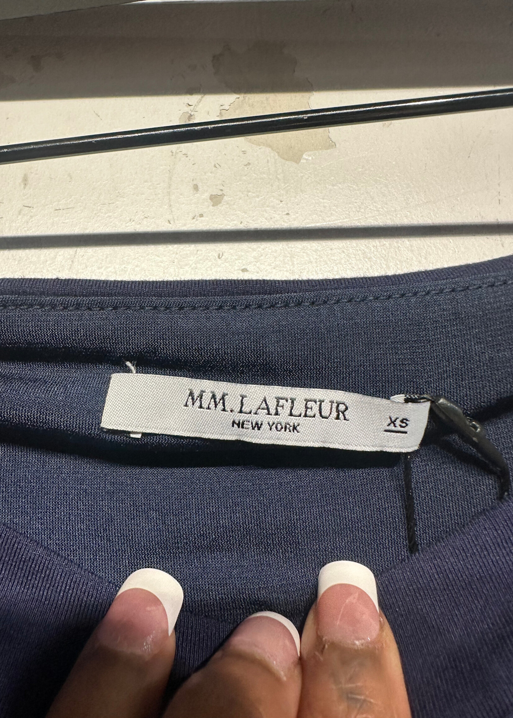 MM Lafleur Navy Ruched Dress XS